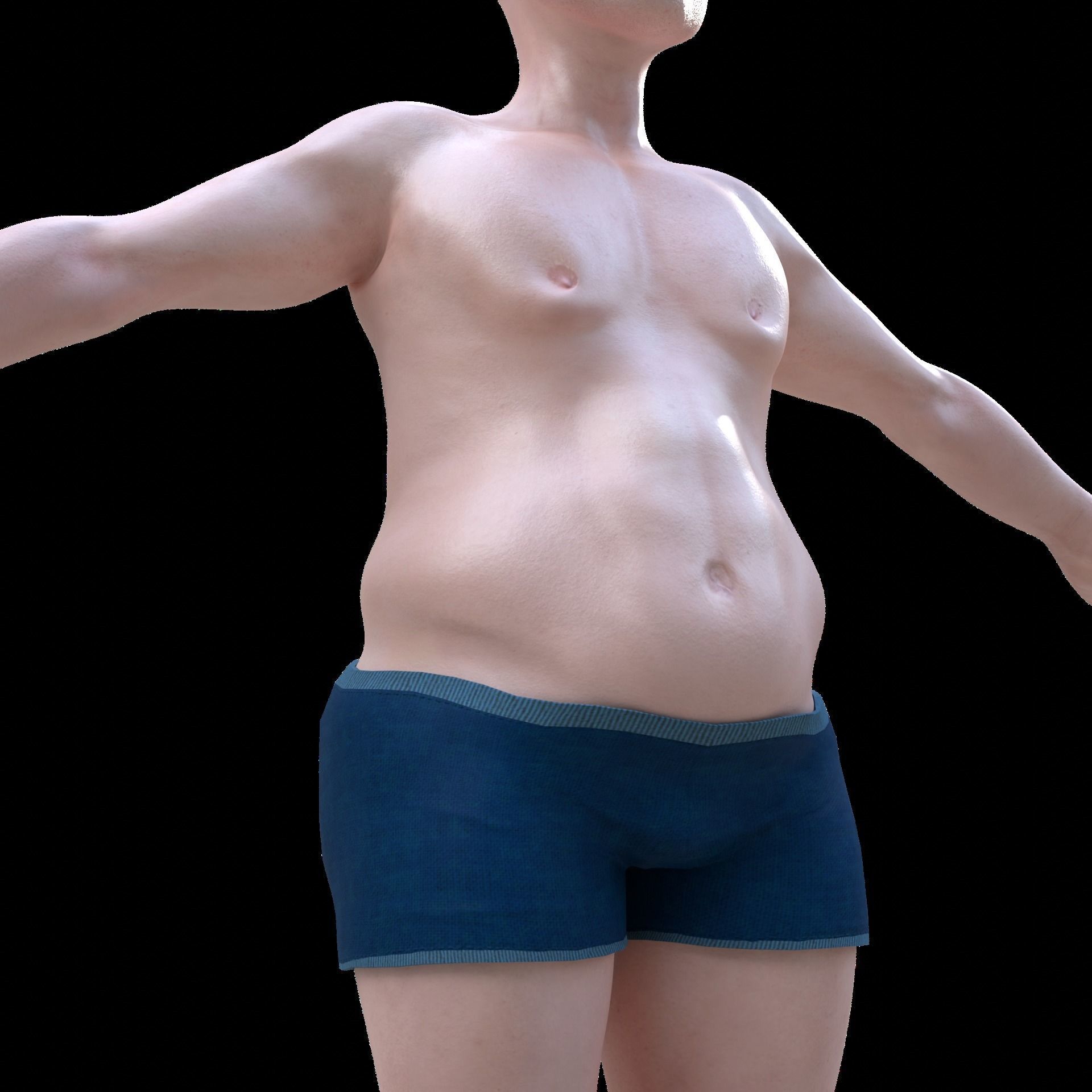 Old man base model - Realistic Low-poly 3D model_10