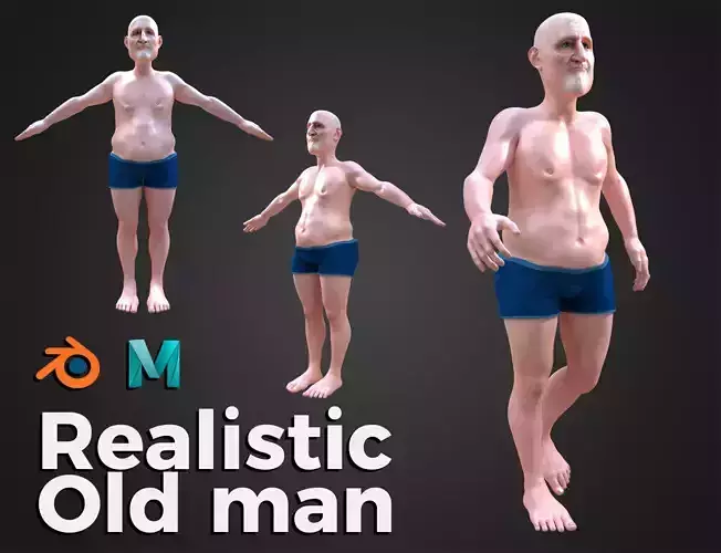 Old man base model - Realistic