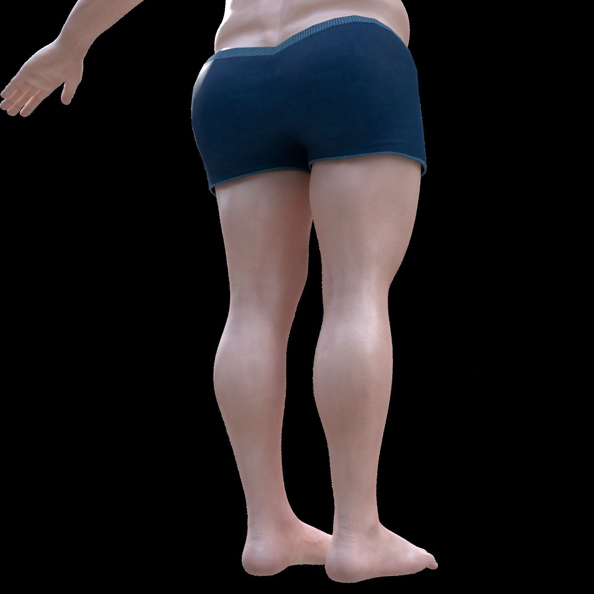 Old man base model - Realistic Low-poly 3D model_21