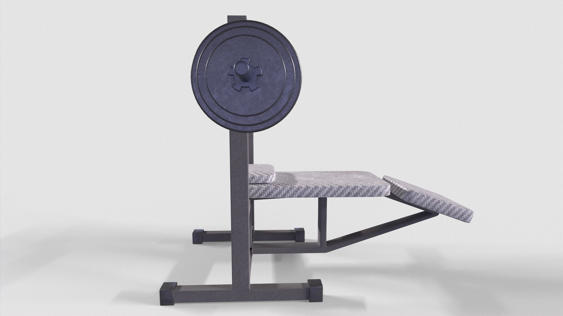 Bench Press Rusty and Normal Low-poly 3D model_3