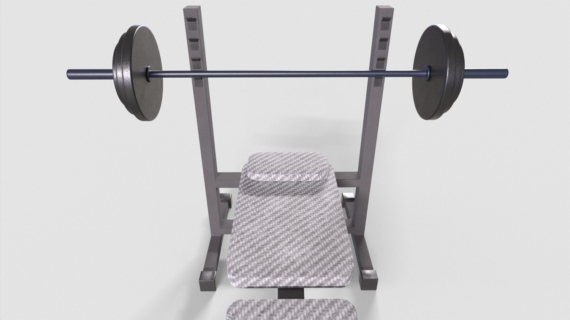 Bench Press Rusty and Normal Low-poly 3D model_4