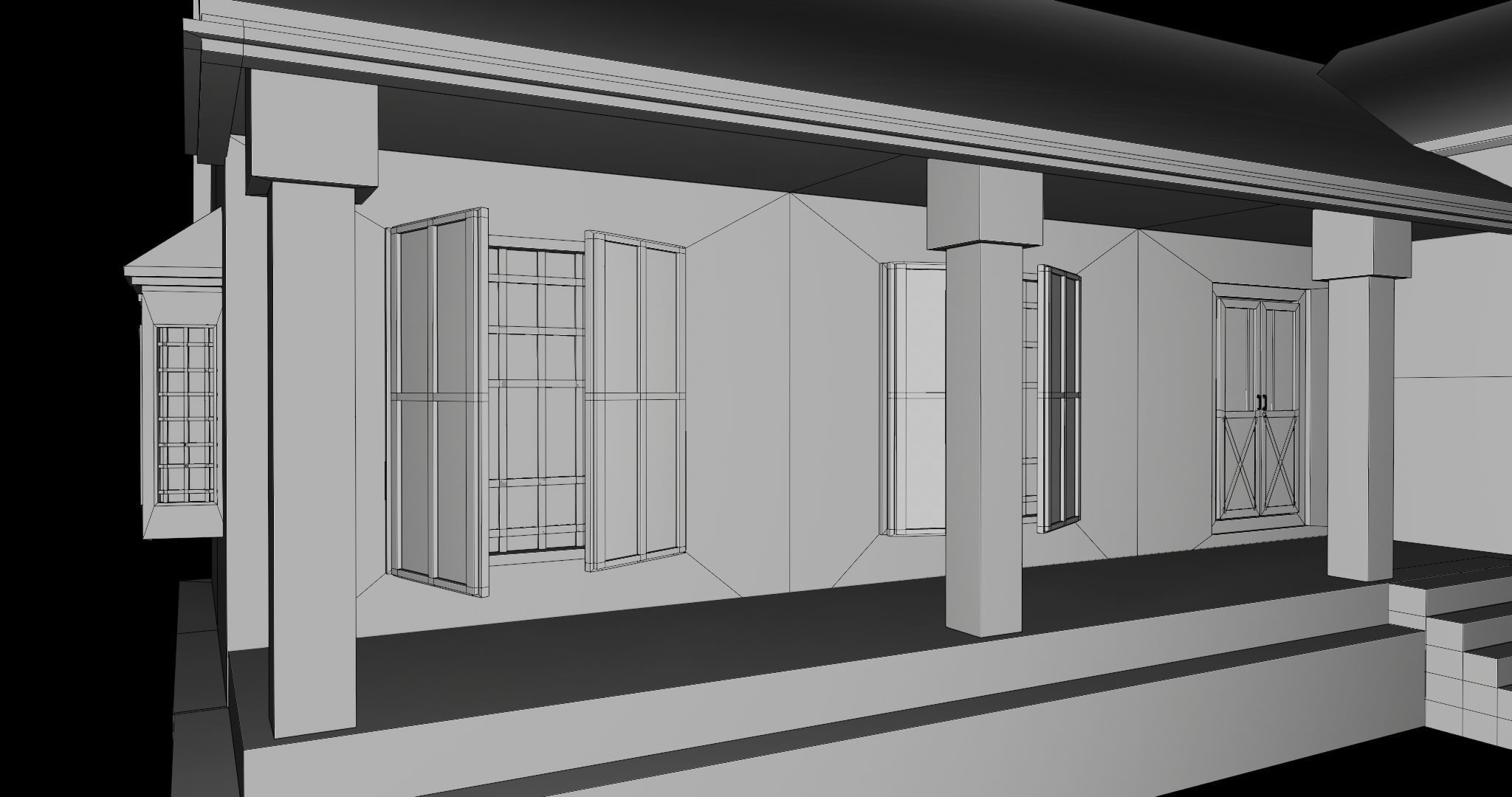 Family House PBR Unity UE Arnold V-Ray Textures Included Low-poly 3D model_18