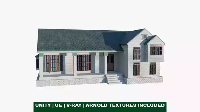 Family House PBR Unity UE Arnold V-Ray Textures Included
