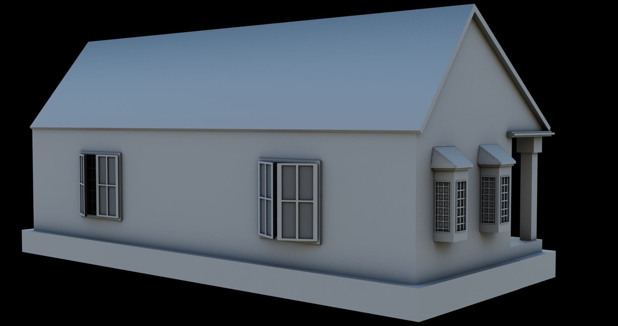 Family House PBR Unity UE Arnold V-Ray Textures Included Low-poly 3D model_23