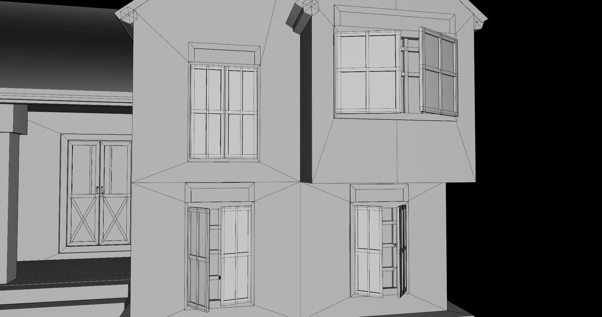 Family House PBR Unity UE Arnold V-Ray Textures Included Low-poly 3D model_17