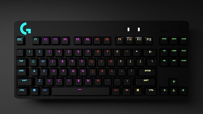 Logitech keyboard Free low-poly 3D model