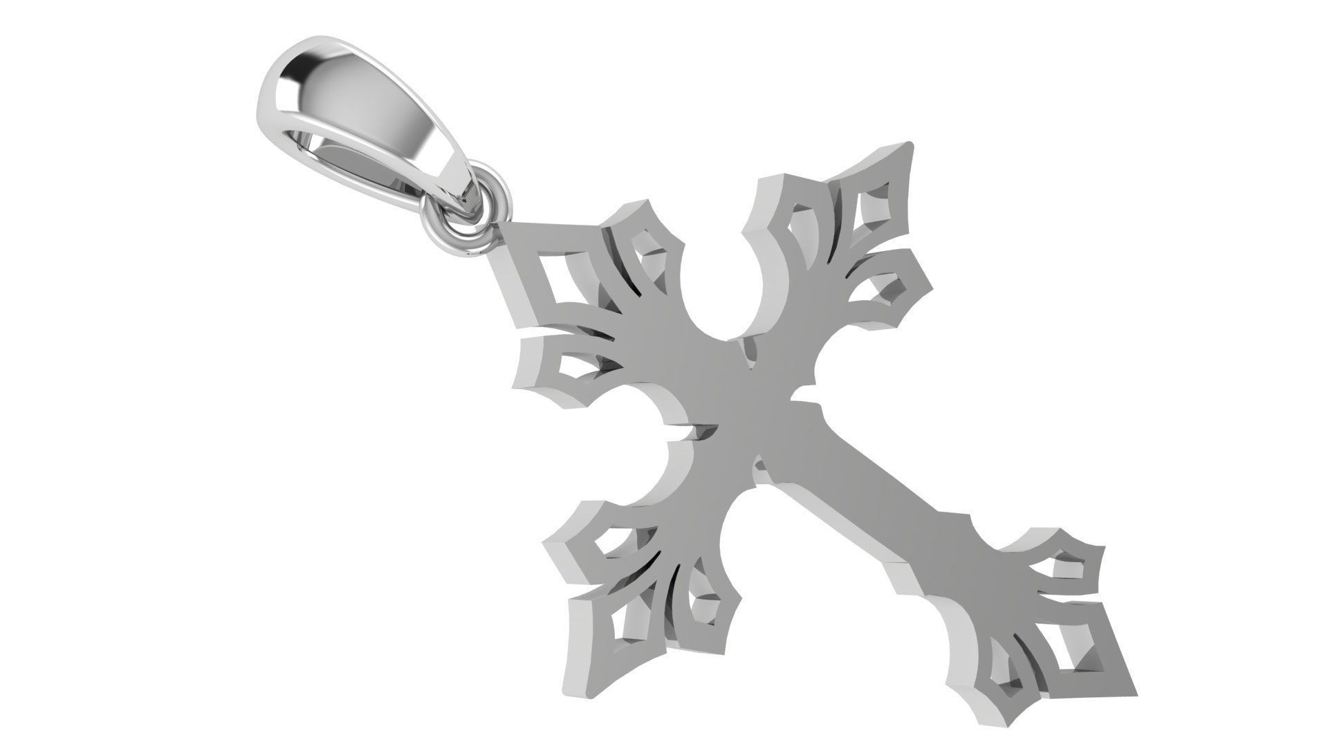 CROSS PENDANT CR59 3D print model_2