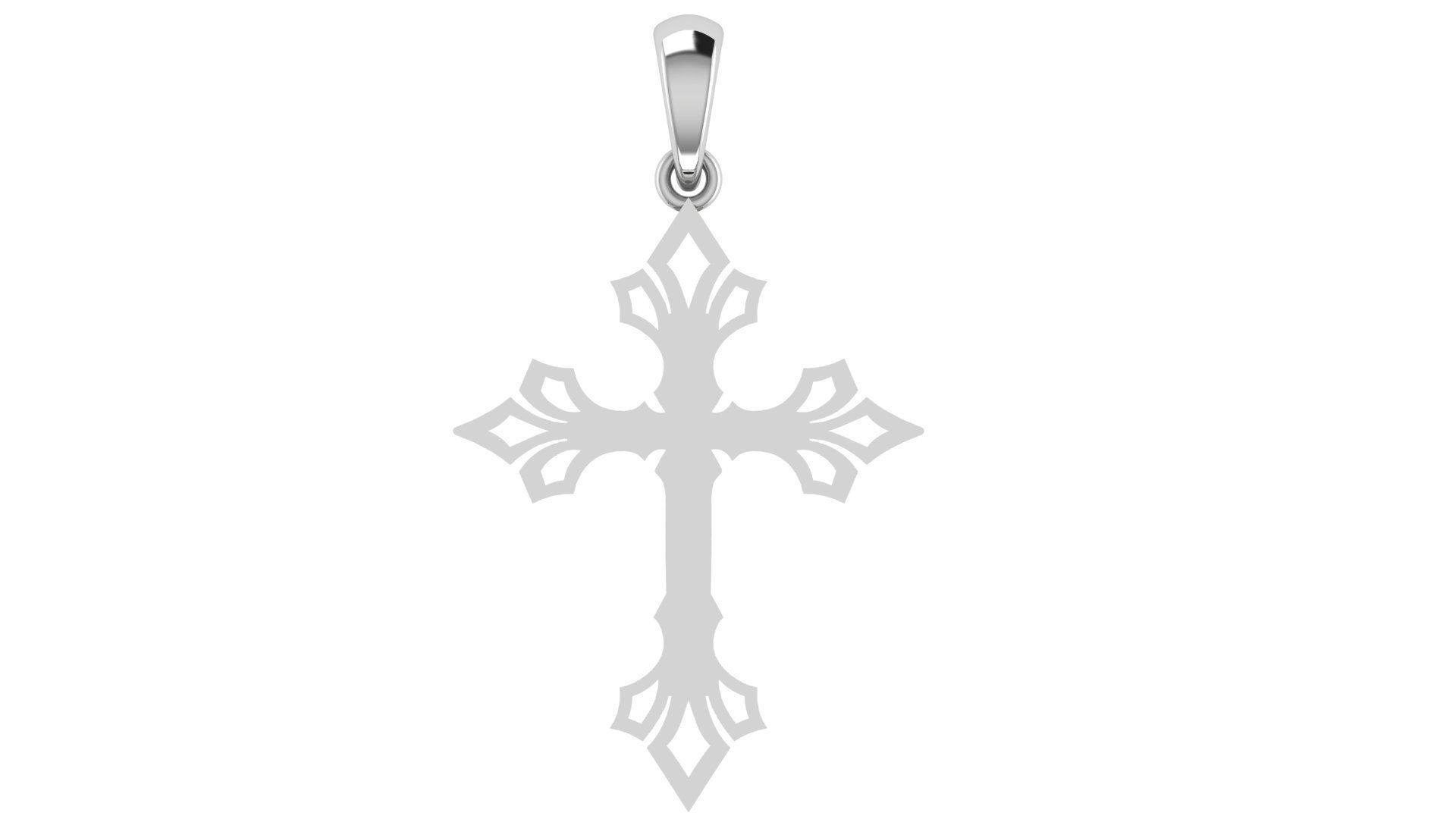 CROSS PENDANT CR59 3D print model_4