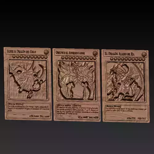 Cartas dioses egipcios yugioh Egyptian God Cards Yu-Gi-Oh 3D print model