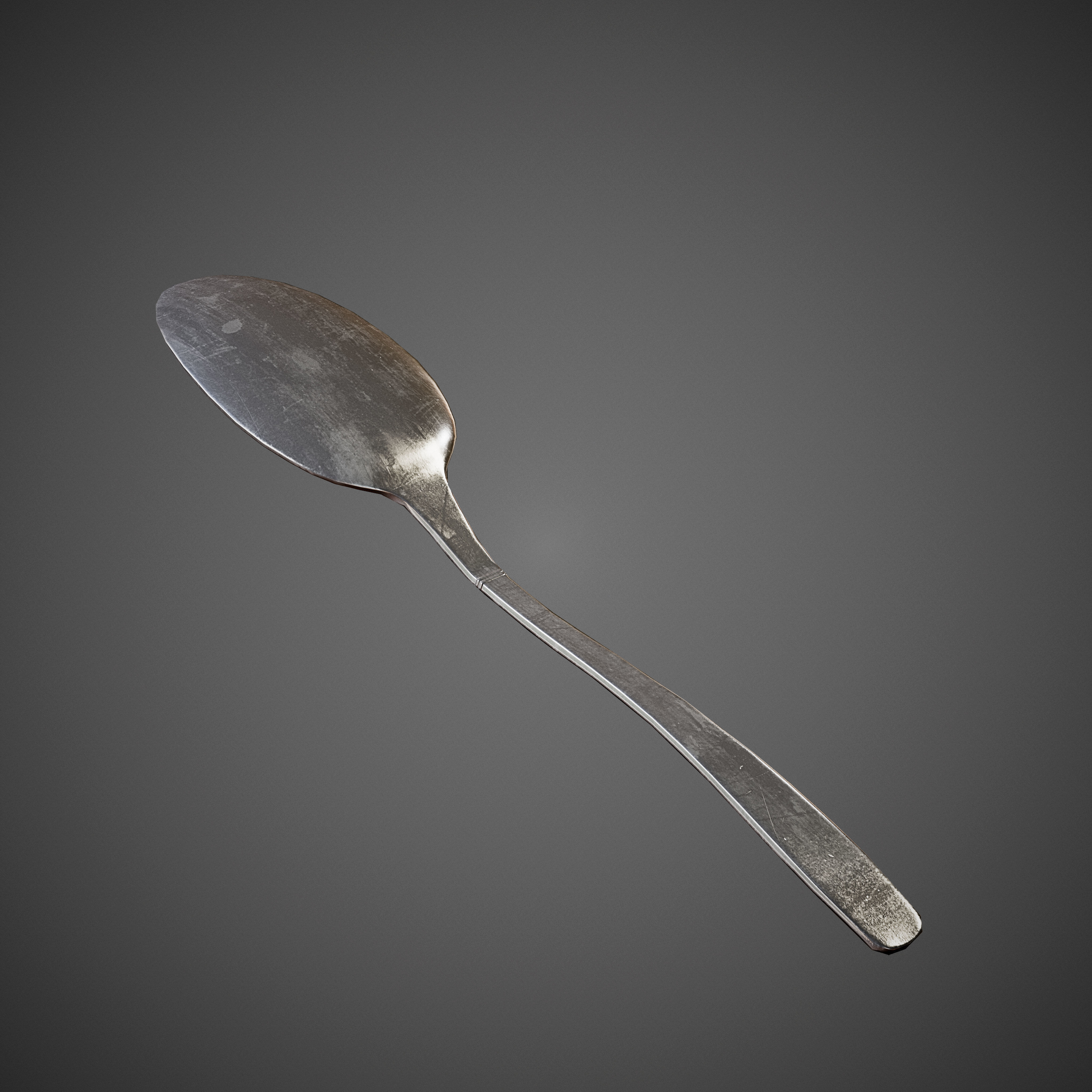 Spoon and Fork Low-poly 3D model_1