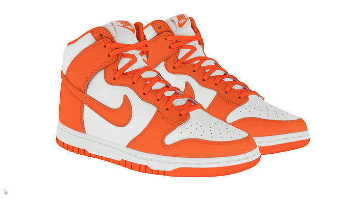 Nike Dunk High Retro orange blaze  3D model