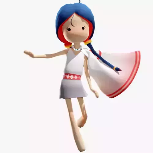 Azhie - Girl toon character