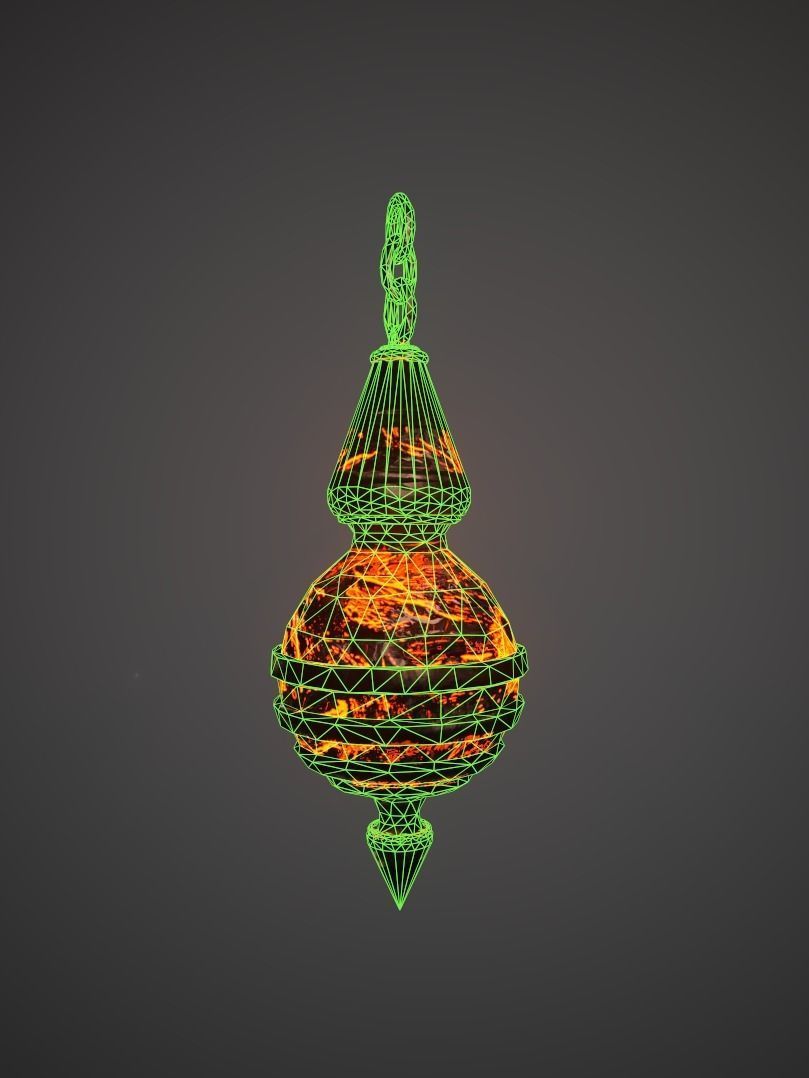 Hell Lamp or  Censer  Low-poly 3D model_5