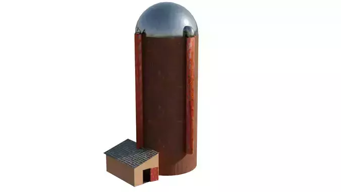 Farmsilo water tower with house on top