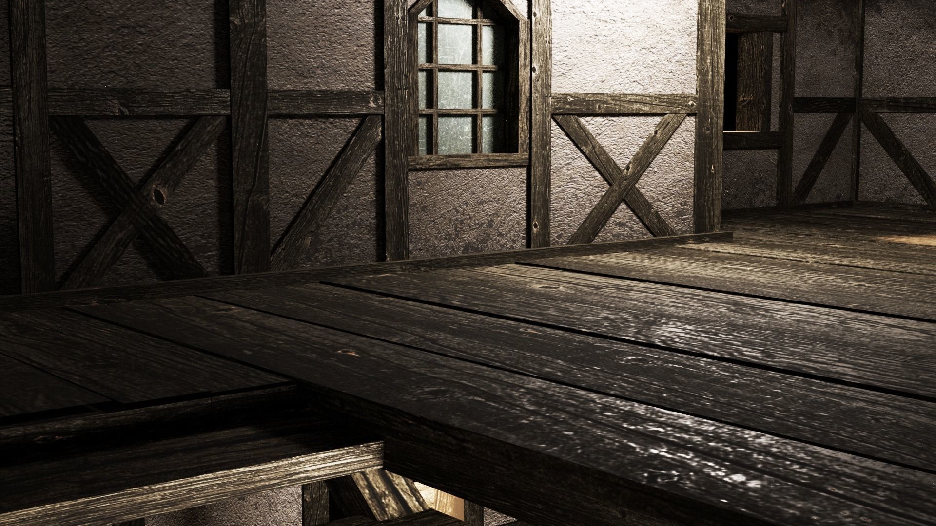 medieval tavern Low-poly 3D model_5