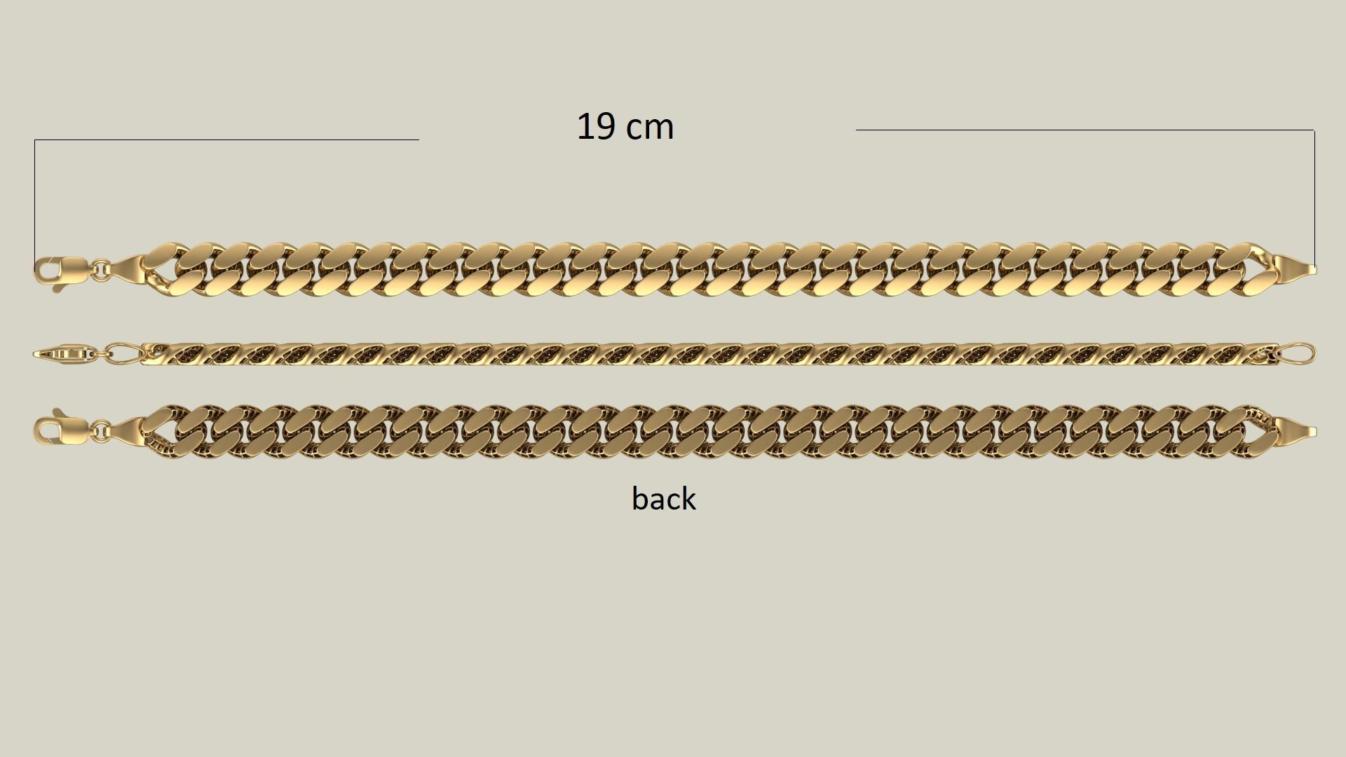 Gourmet Bracelet Chain 3D print model_1