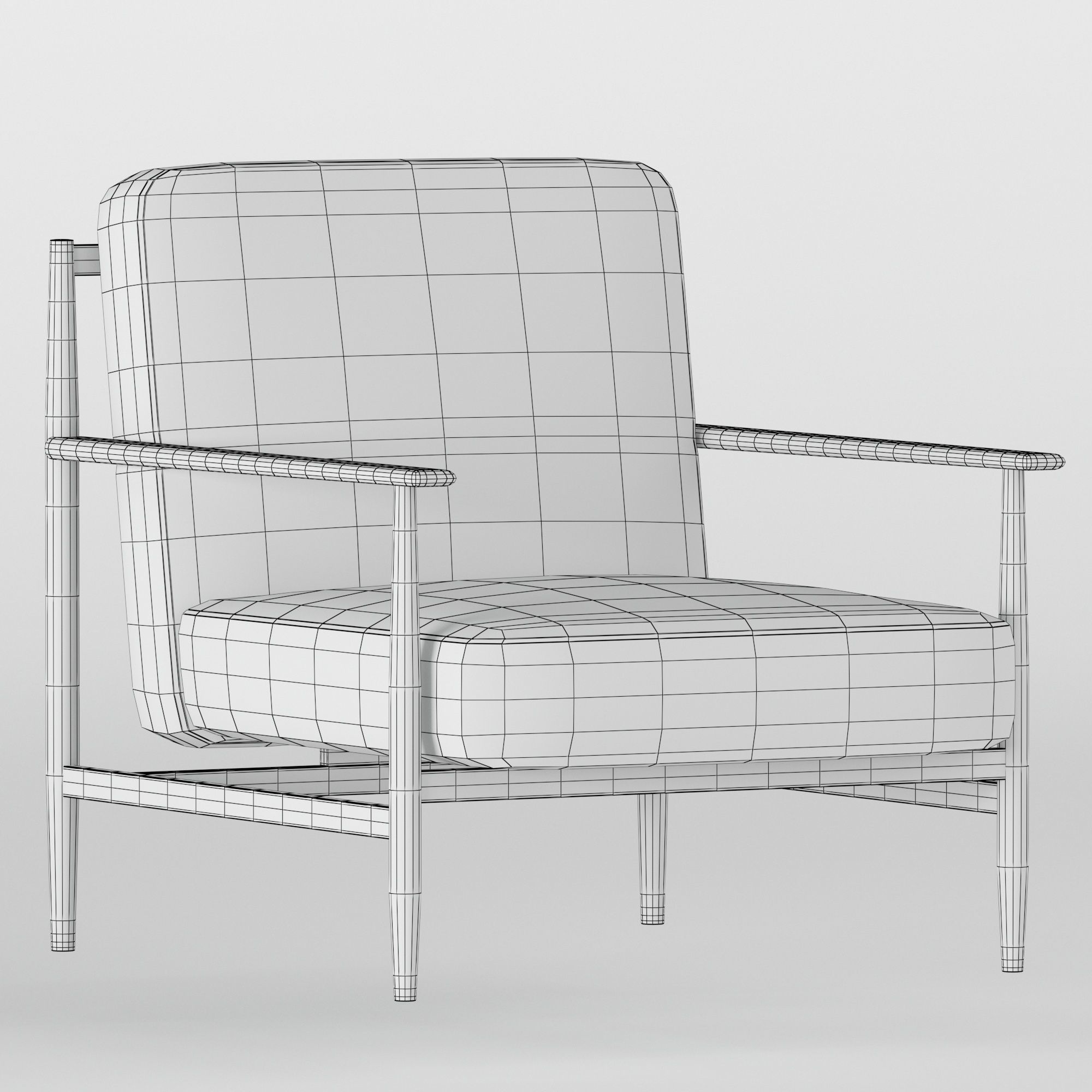 GAIA Leather armchair mg12 Free 3D model_2