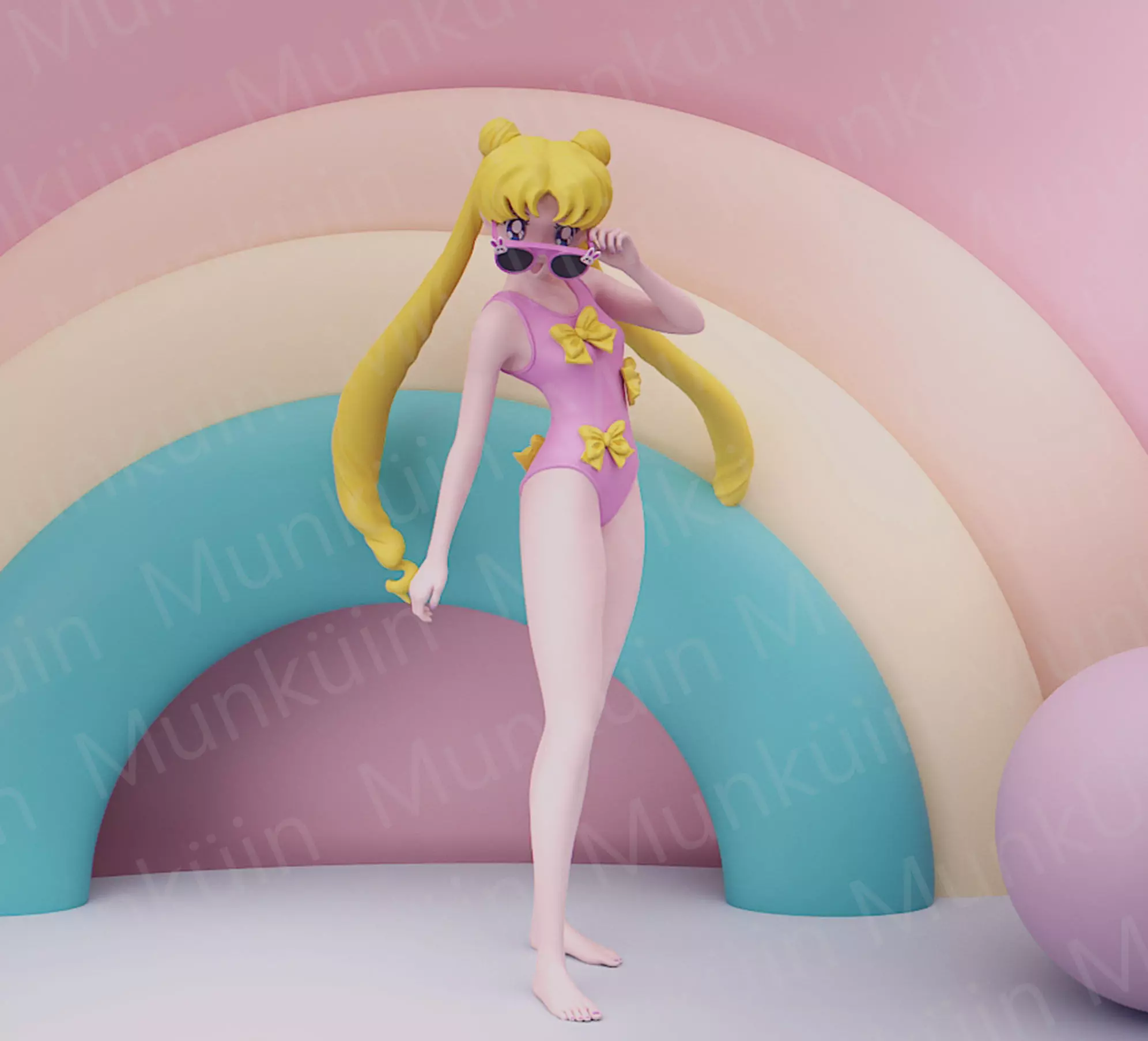 Usagi Swimsuit Free Free 3D print model