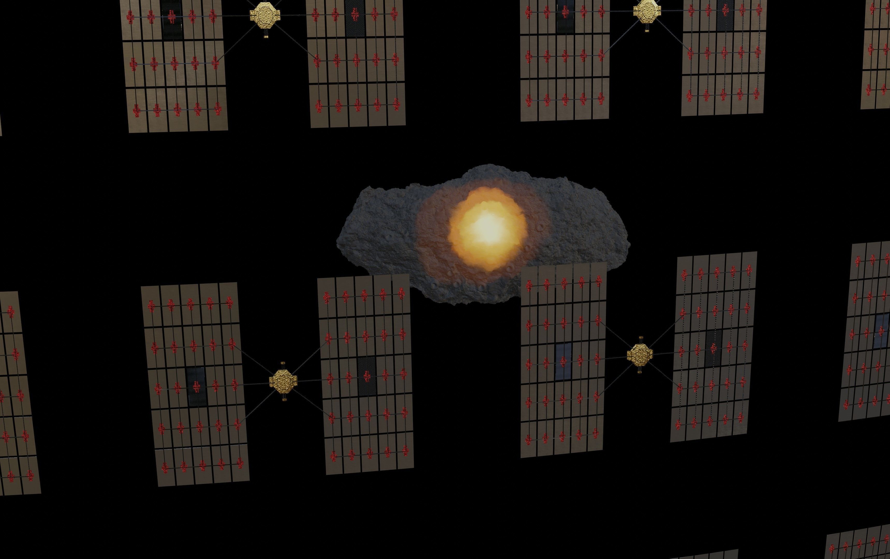 Asteroid smelting satellites 3D model_49