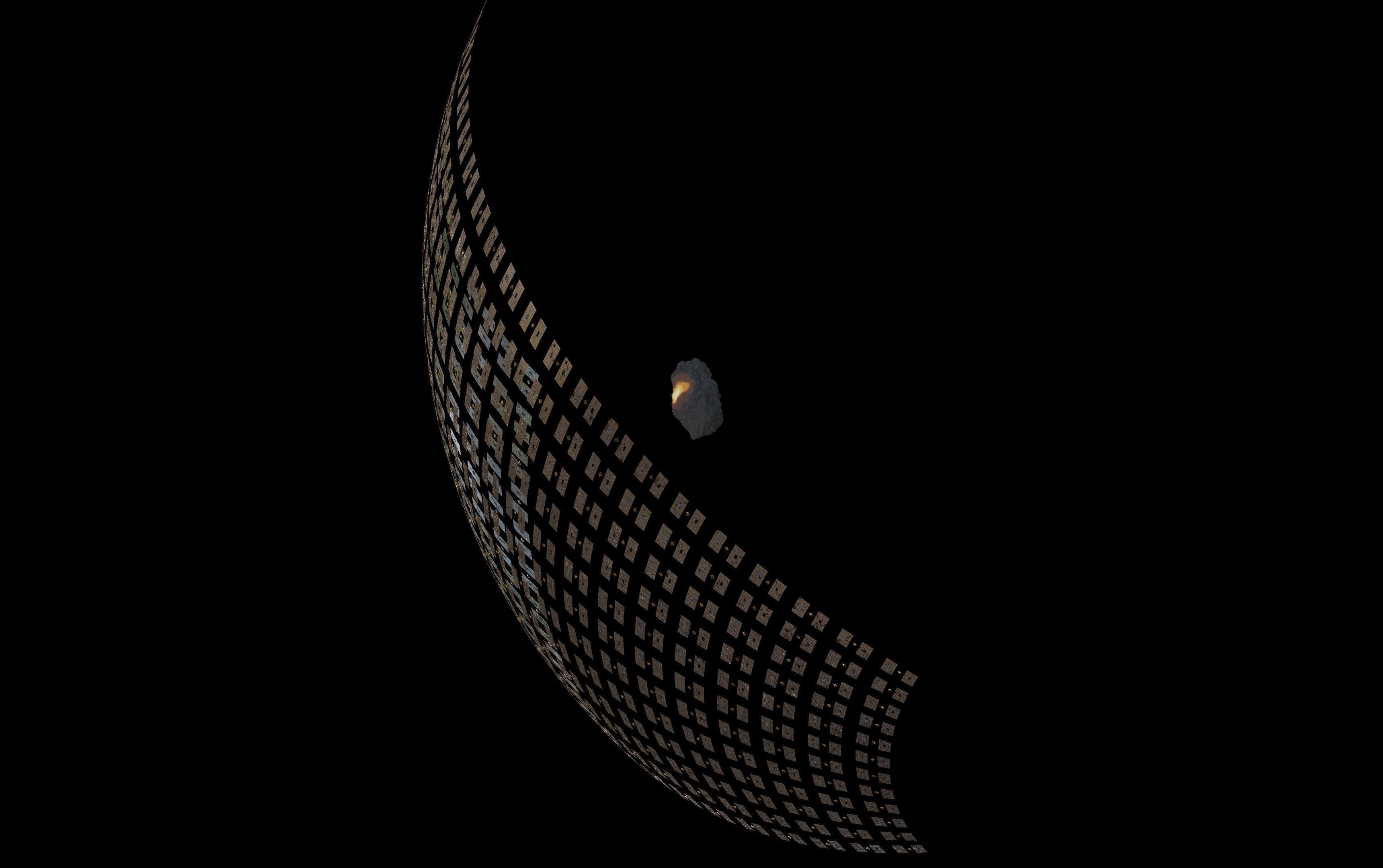 Asteroid smelting satellites 3D model_42