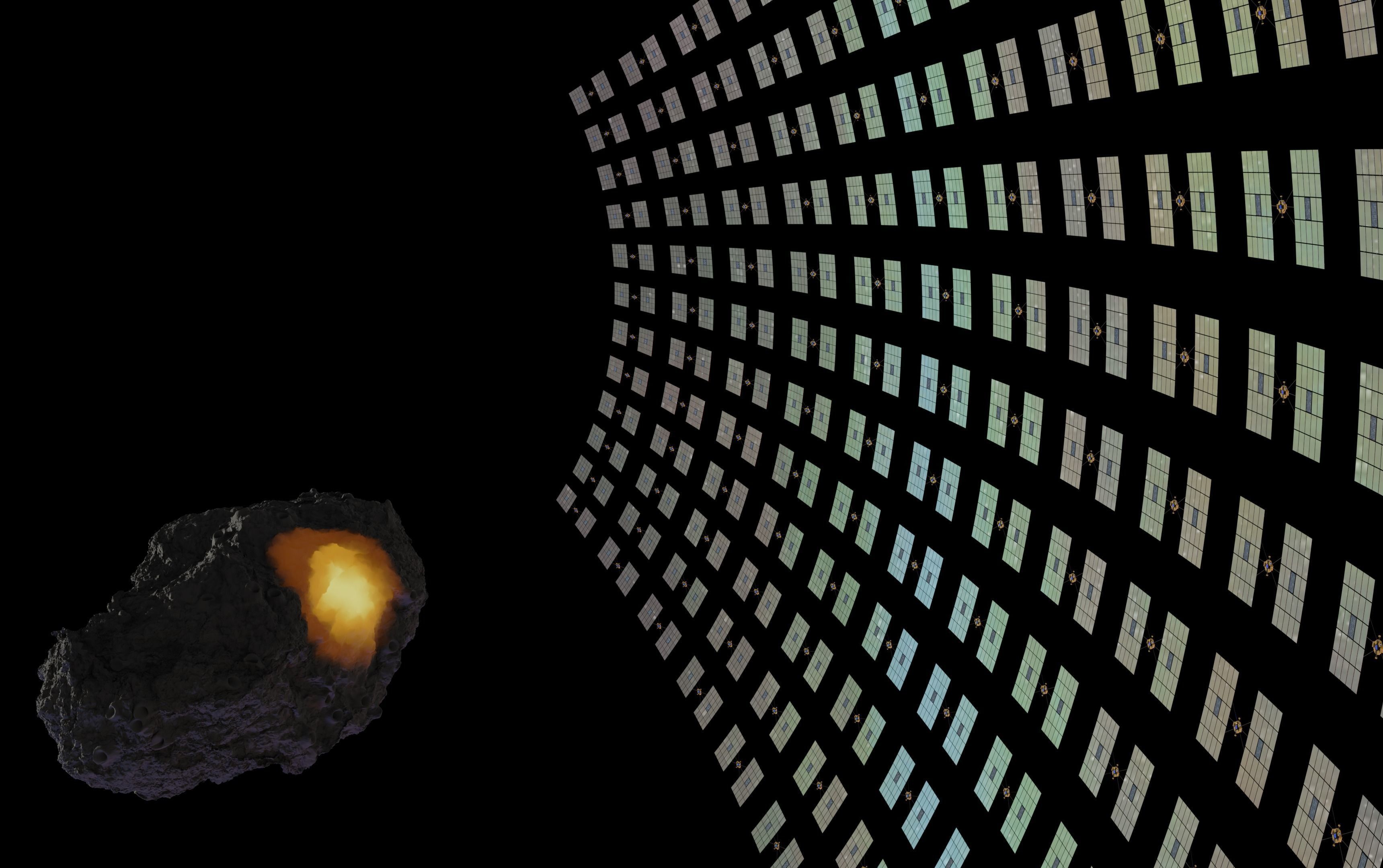 Asteroid smelting satellites 3D model_59