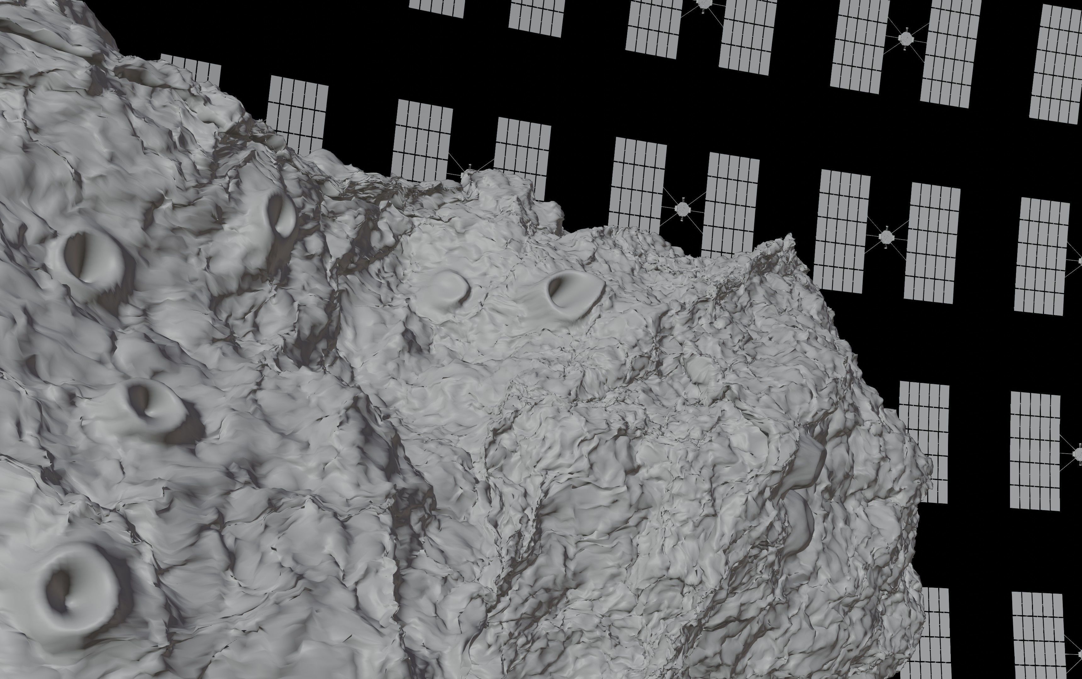 Asteroid smelting satellites 3D model_33