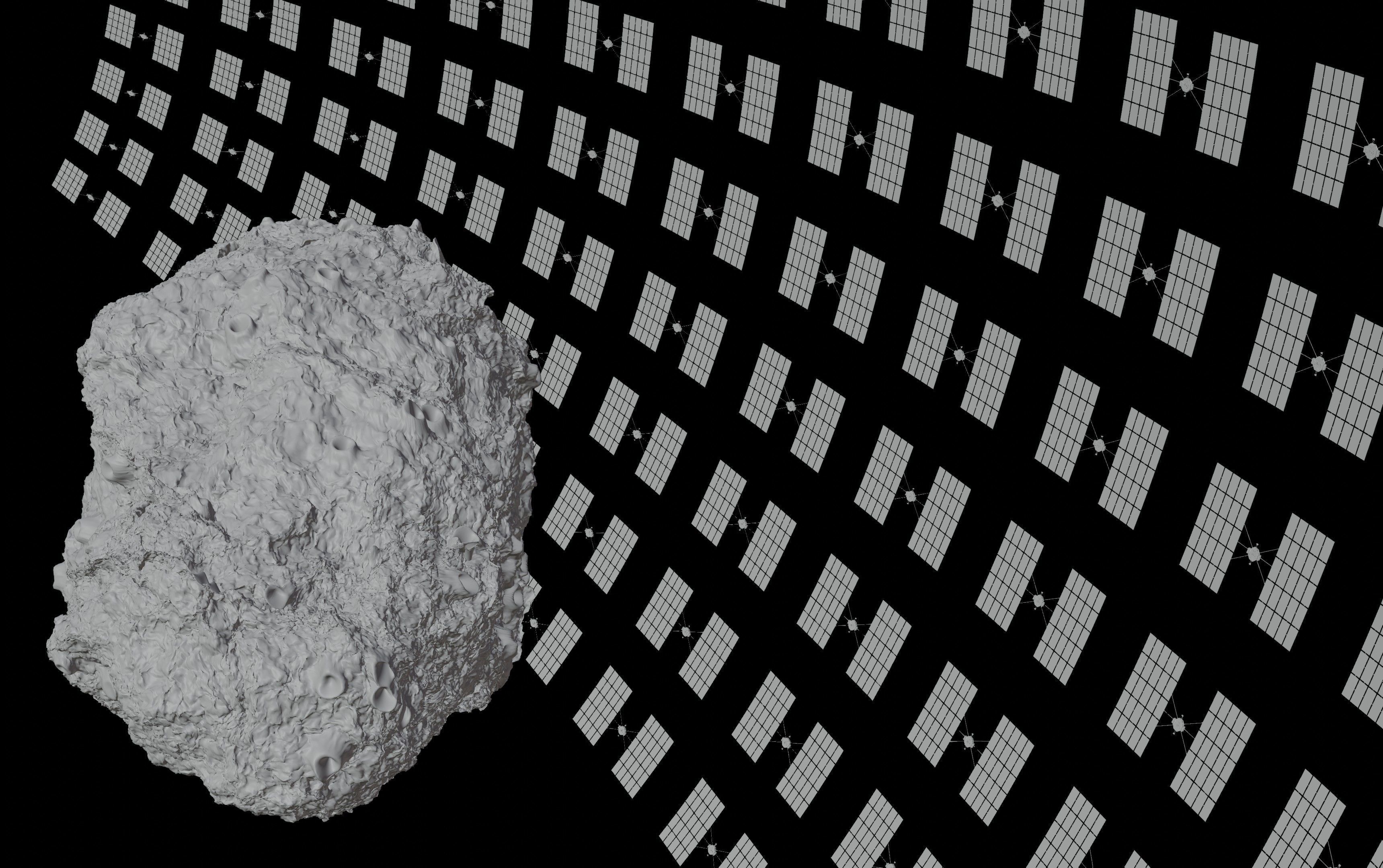 Asteroid smelting satellites 3D model_37
