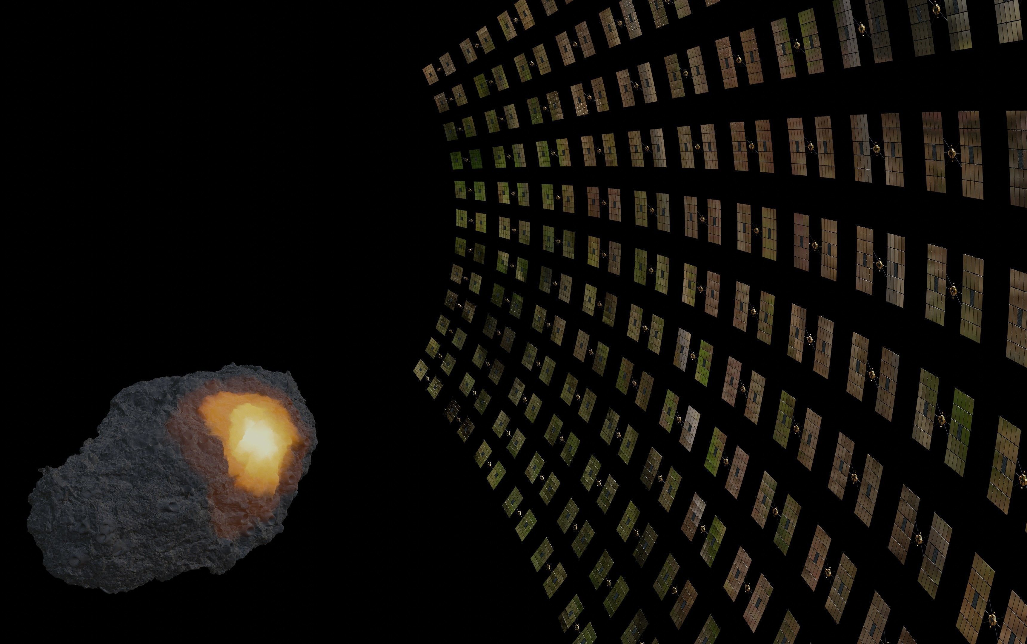 Asteroid smelting satellites 3D model_44