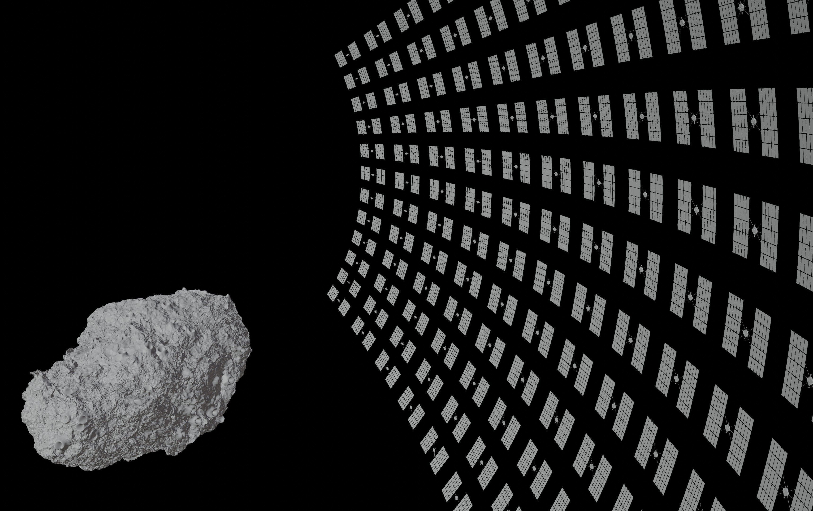 Asteroid smelting satellites 3D model_41
