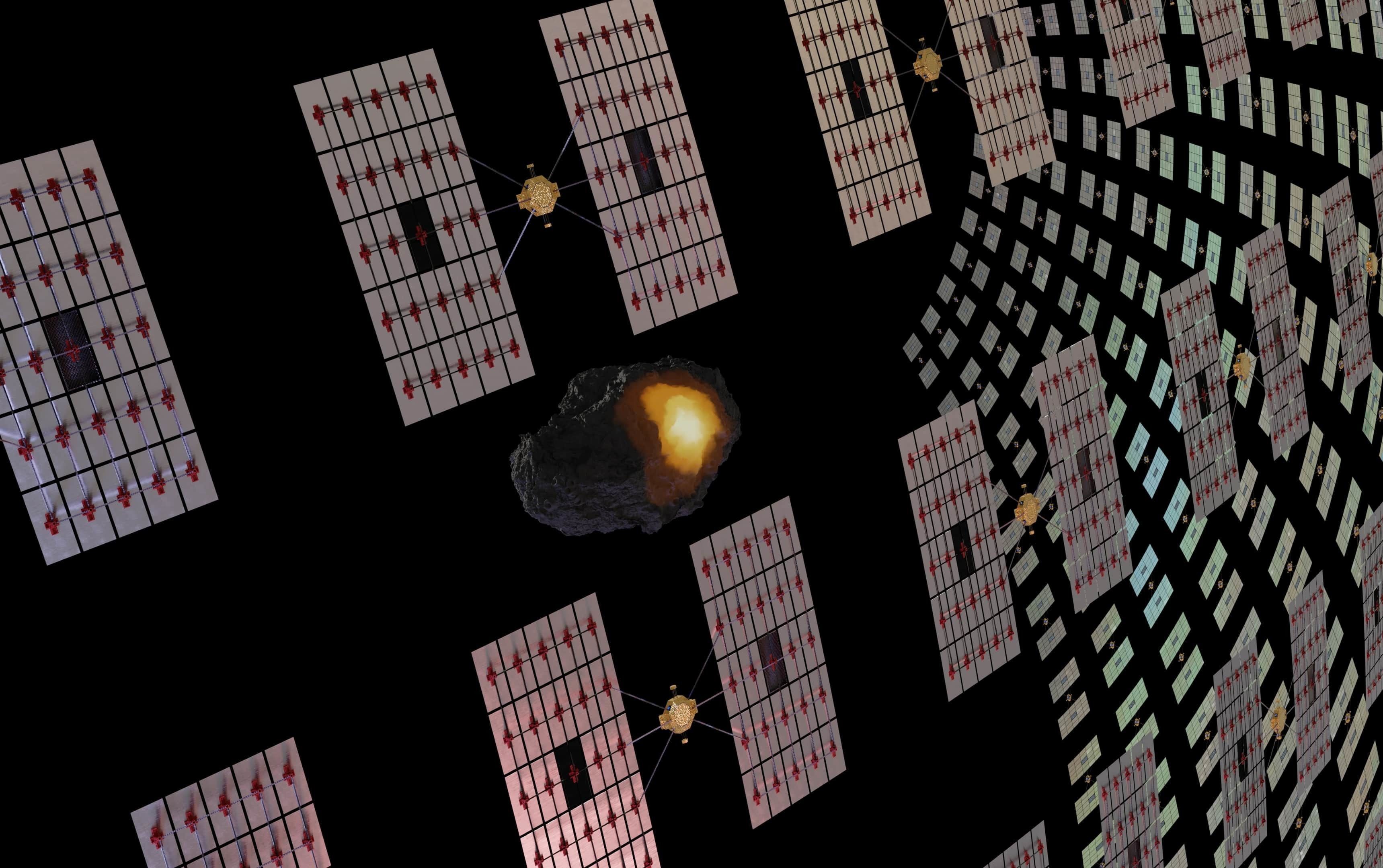 Asteroid smelting satellites 3D model_22