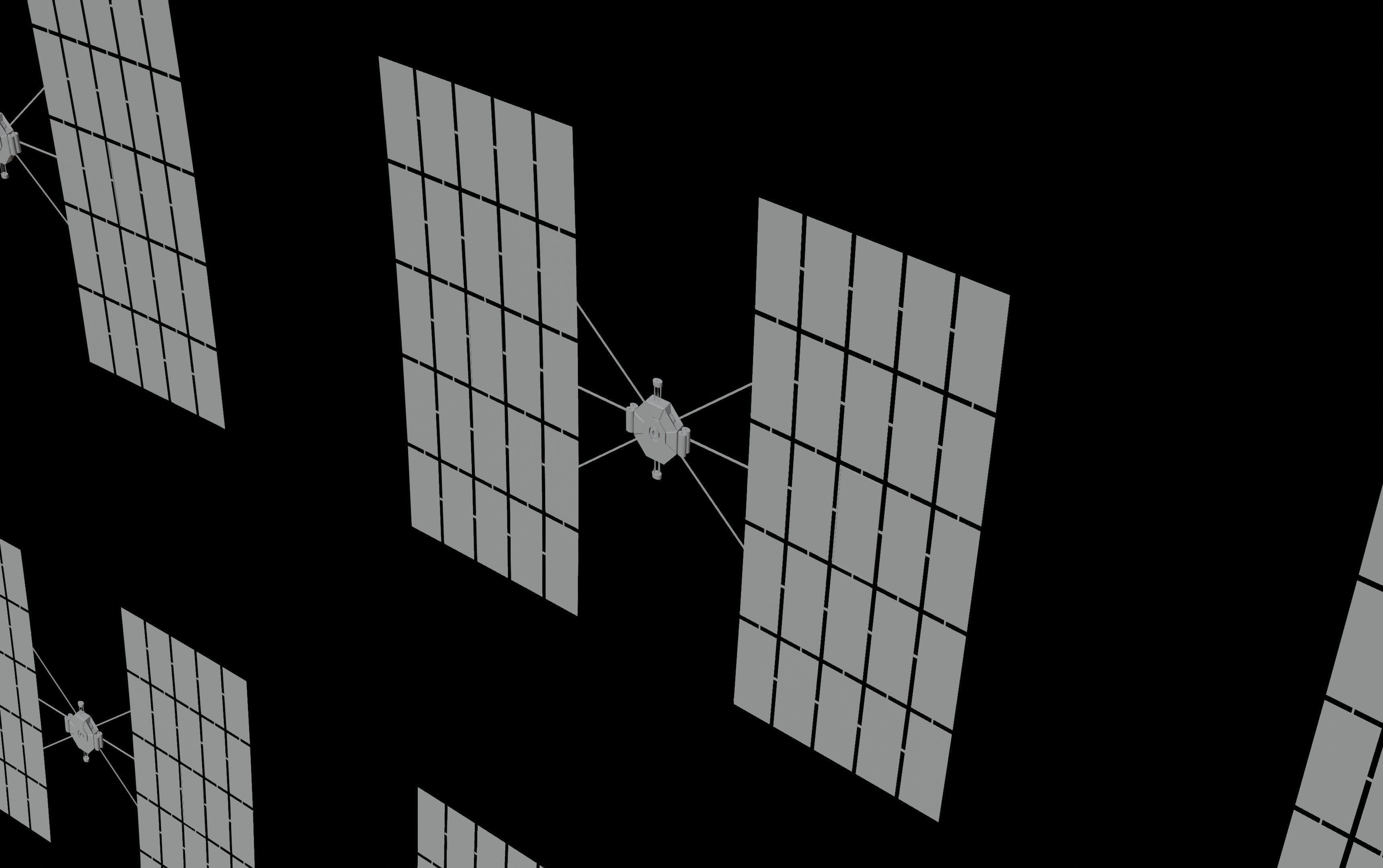 Asteroid smelting satellites 3D model_26