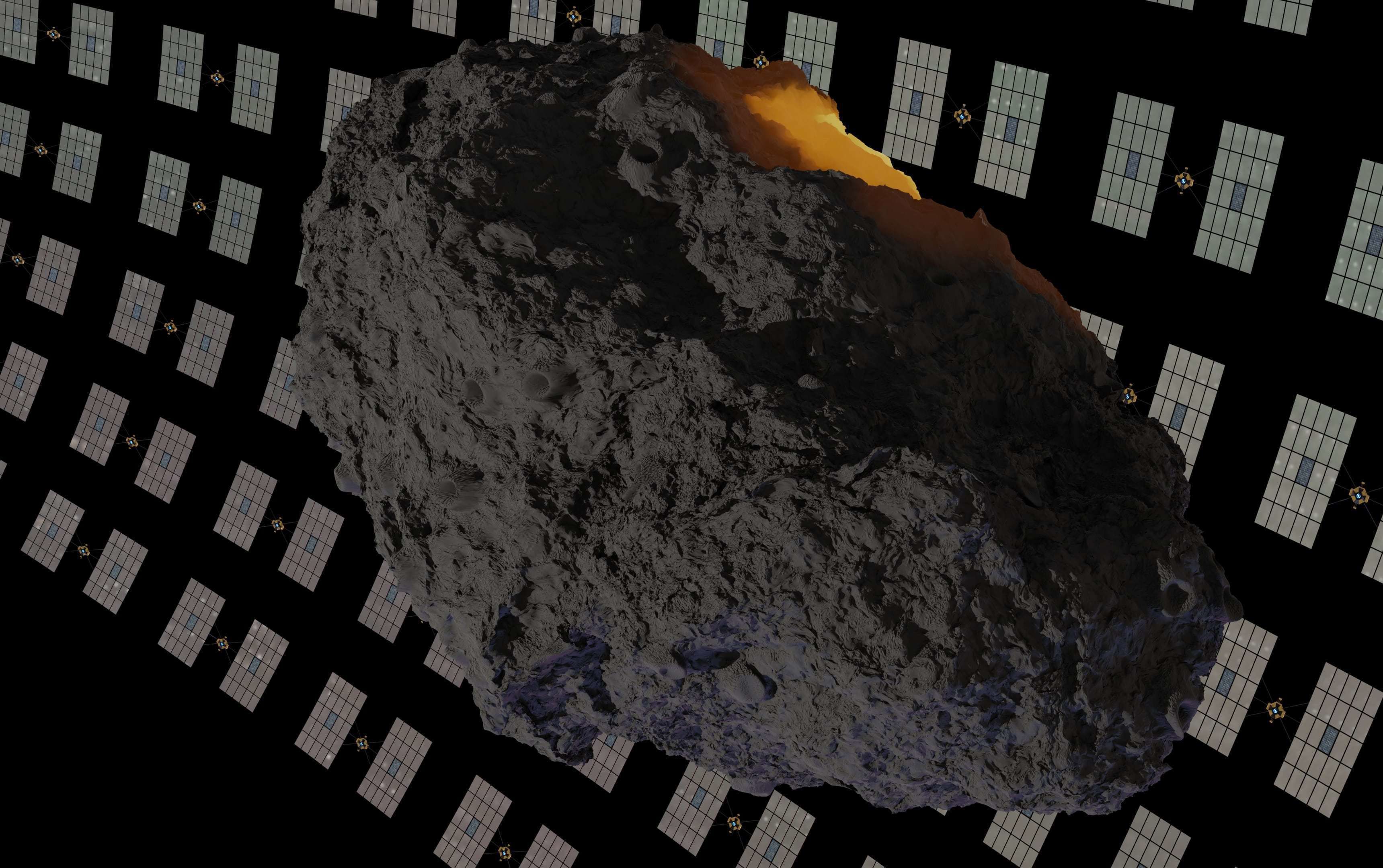 Asteroid smelting satellites 3D model_17
