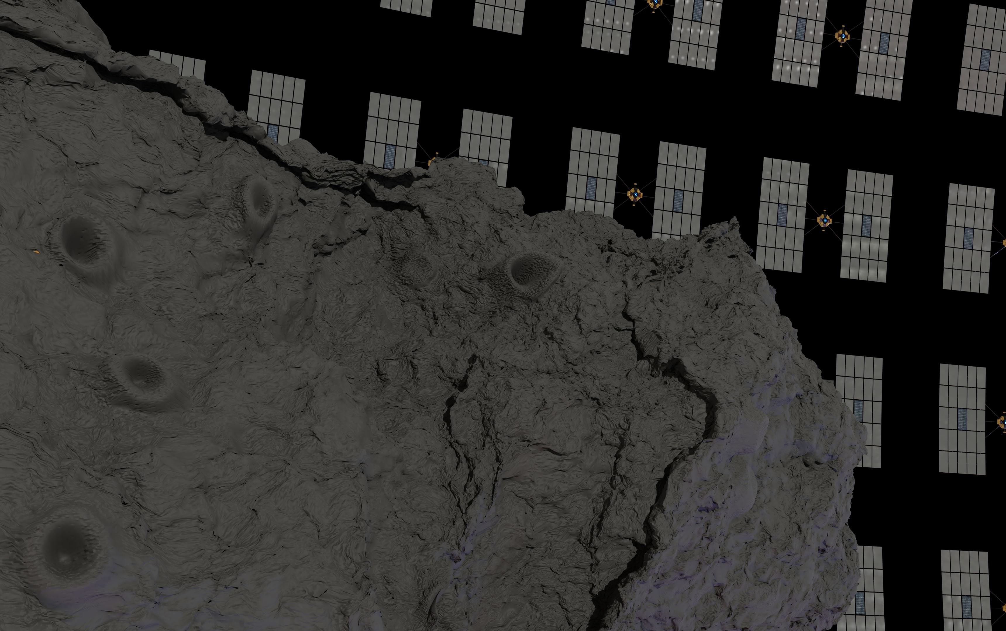 Asteroid smelting satellites 3D model_20