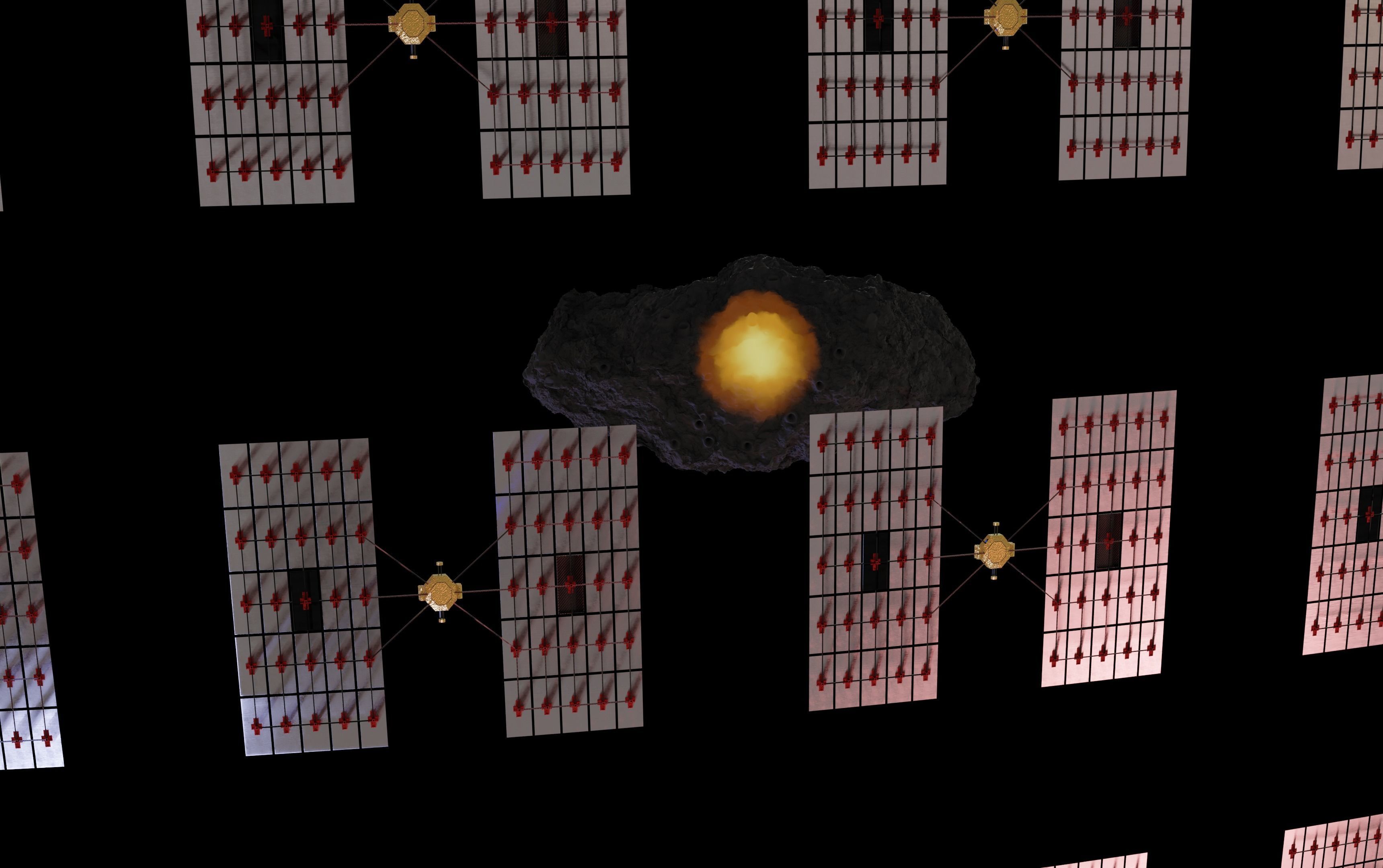 Asteroid smelting satellites 3D model_61