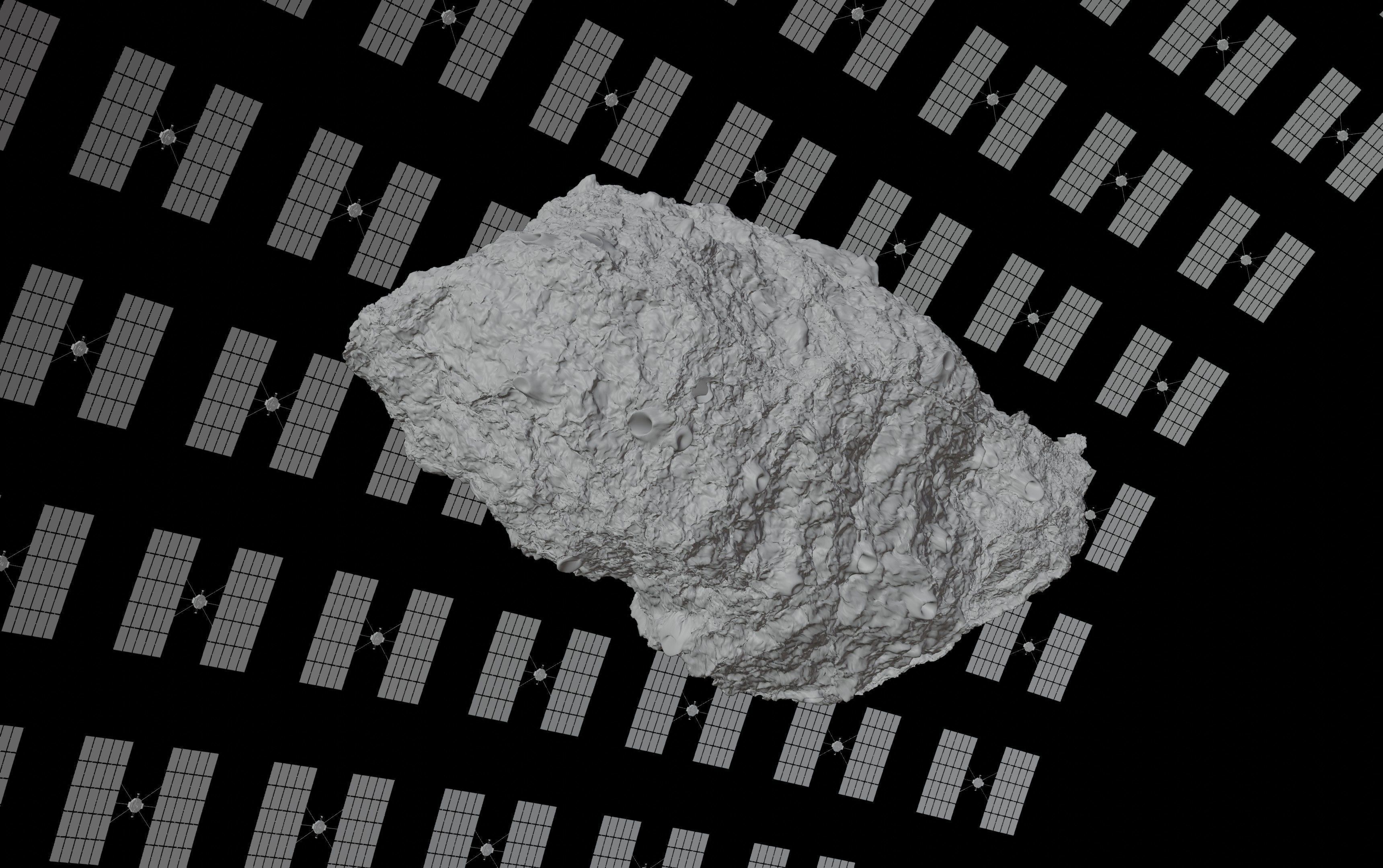 Asteroid smelting satellites 3D model_40