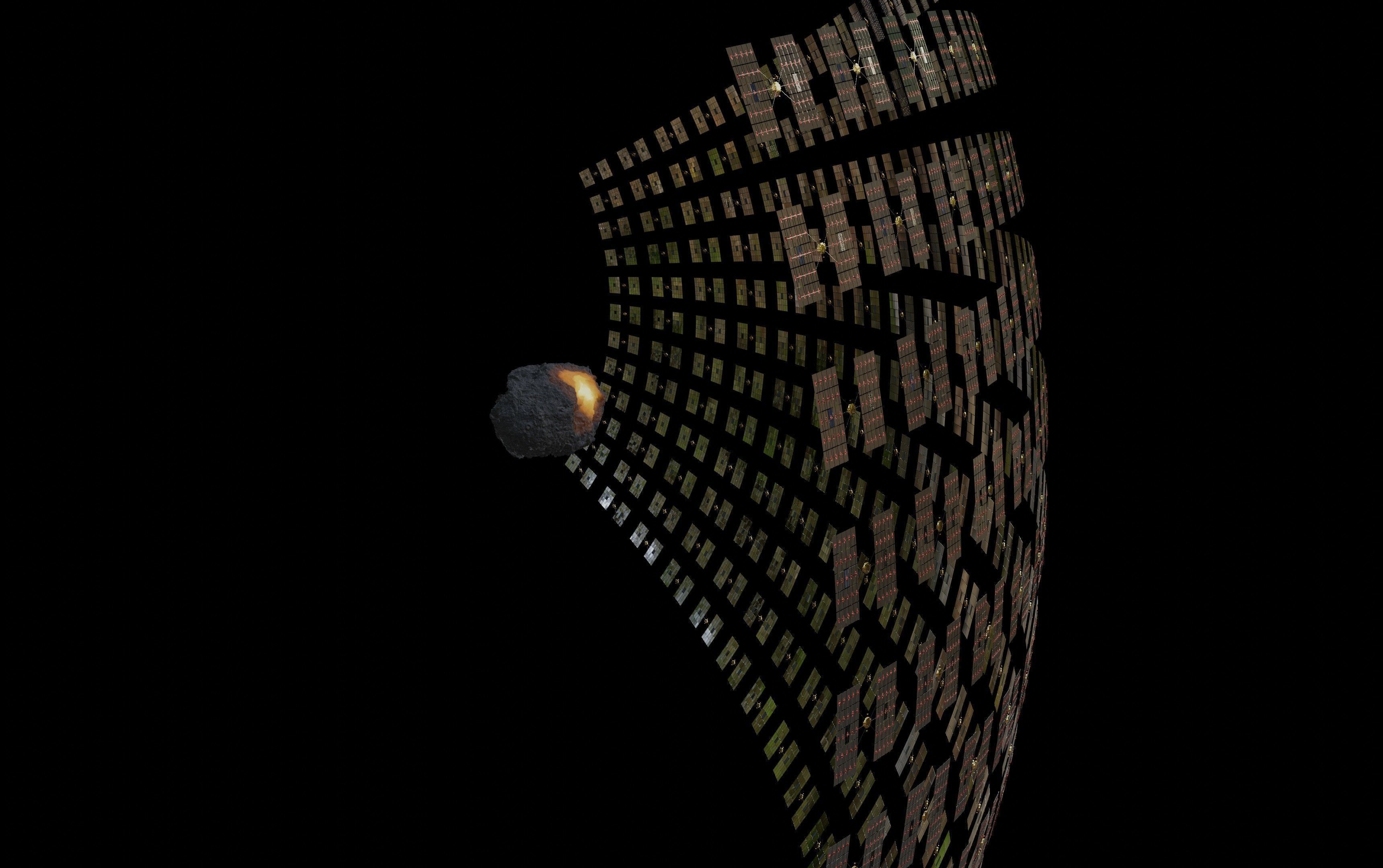 Asteroid smelting satellites 3D model_53