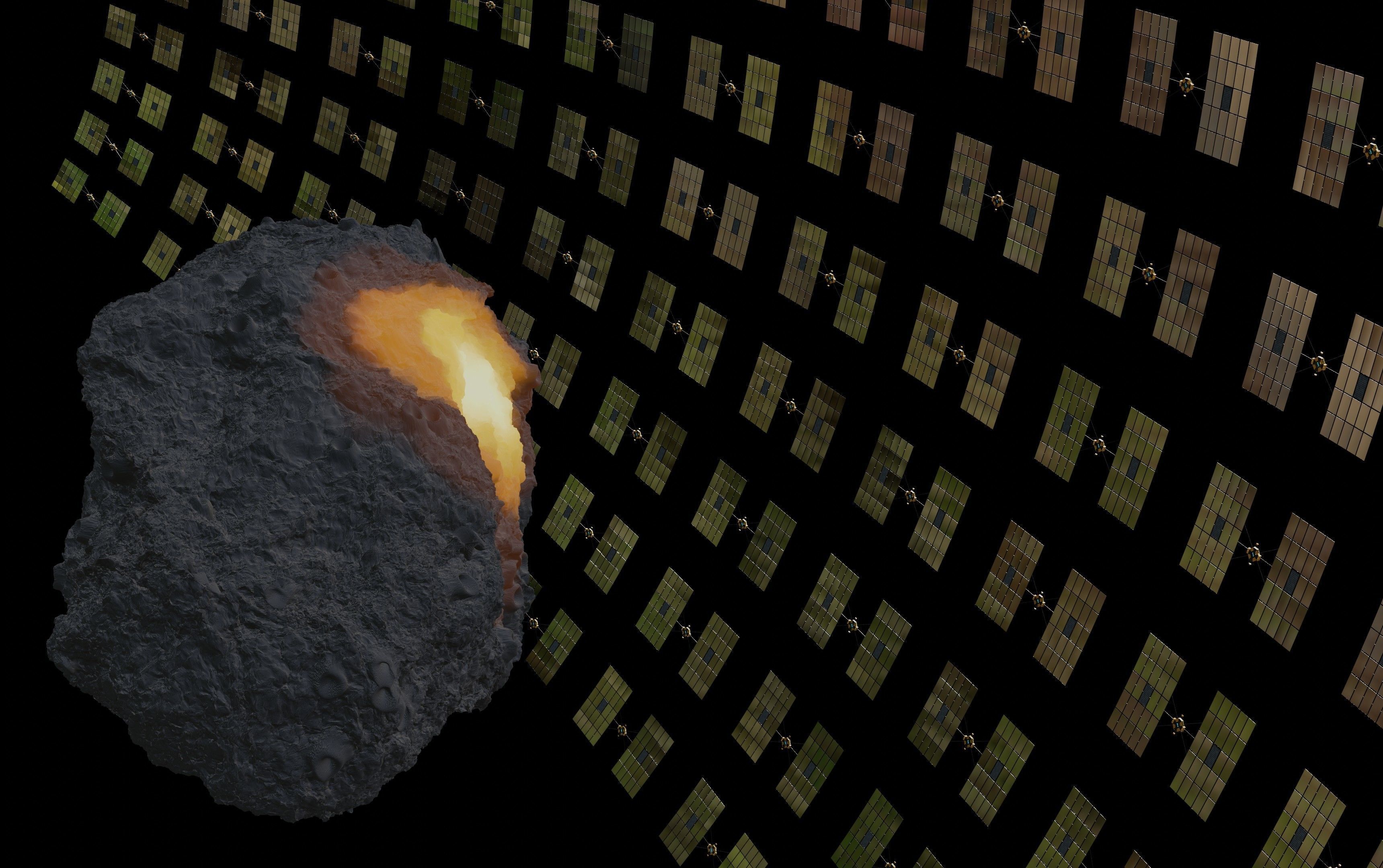 Asteroid smelting satellites 3D model_54