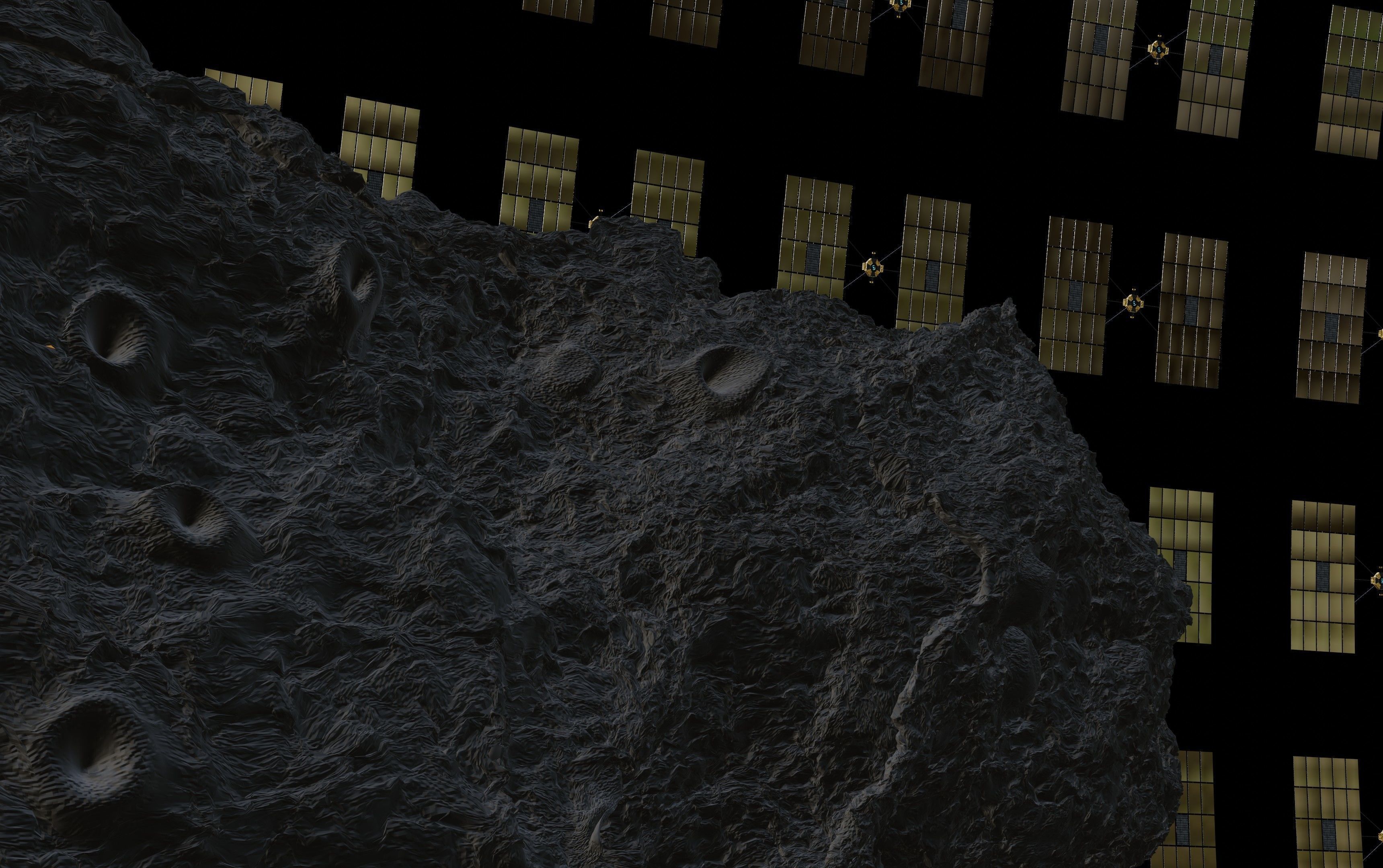 Asteroid smelting satellites 3D model_56