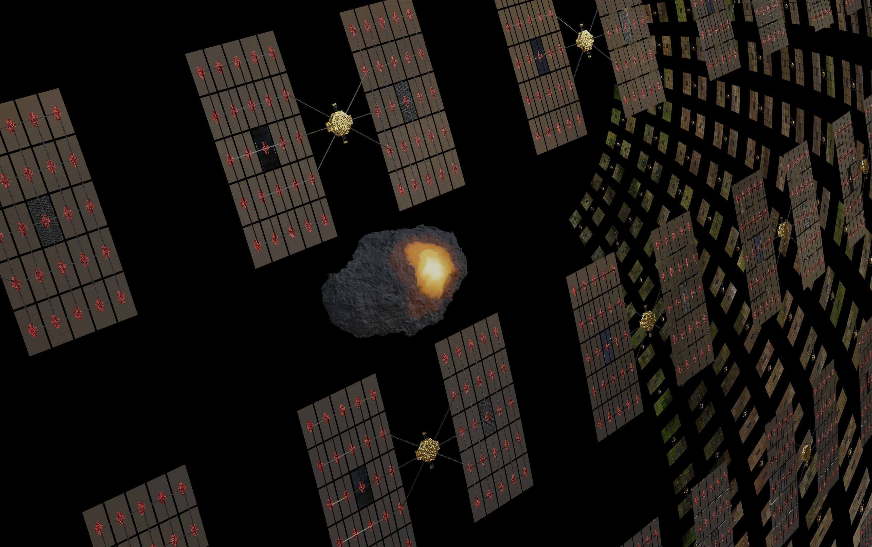 Asteroid smelting satellites 3D model_47