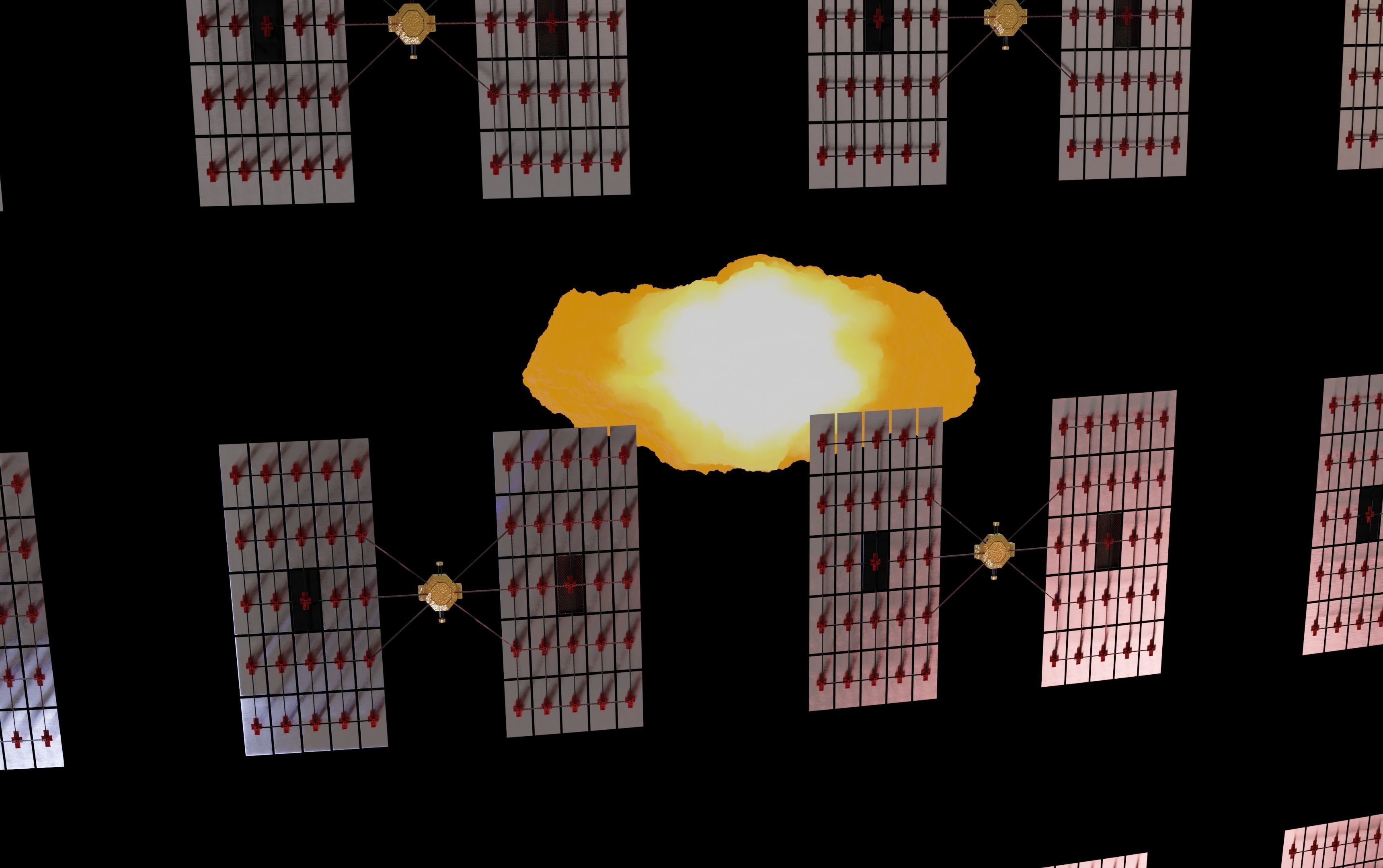 Asteroid smelting satellites 3D model_78