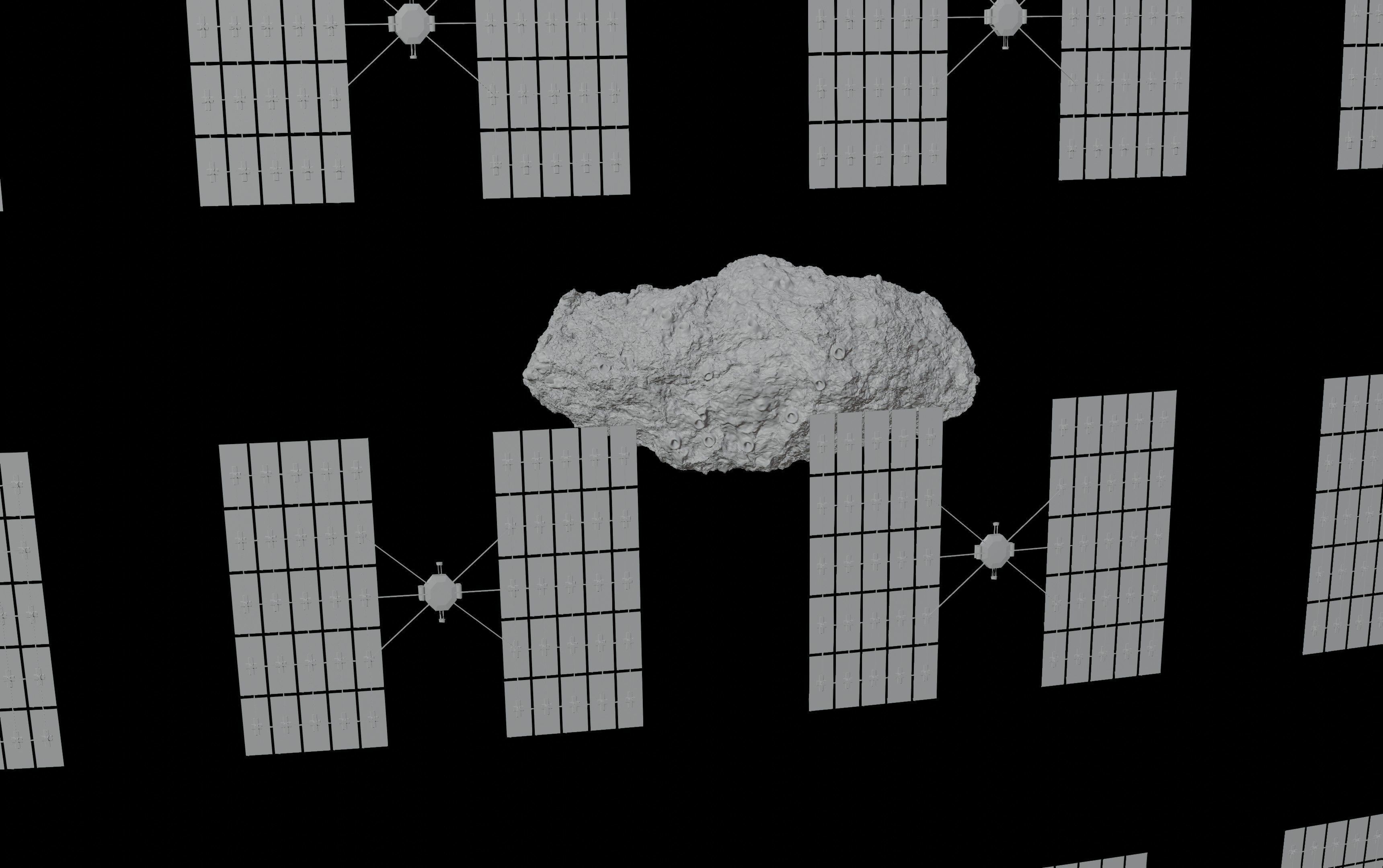 Asteroid smelting satellites 3D model_39