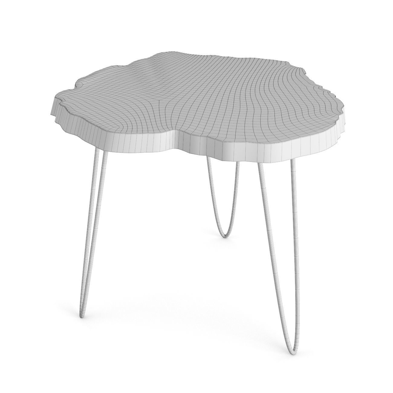 Tree Trunk Rustic Coffee Table 3D model_1