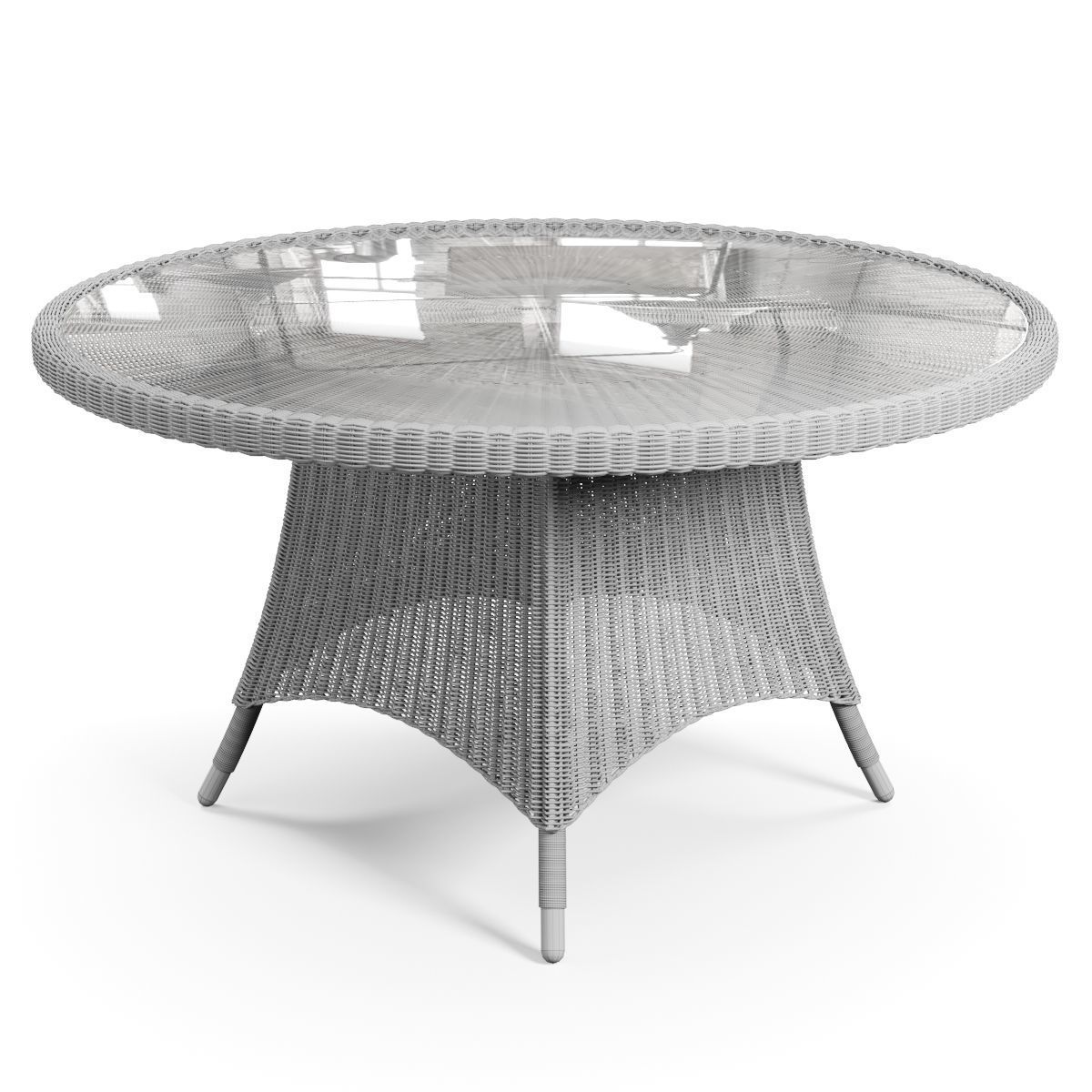 Dnate Rattan outdoor table 3d model 3D model_2