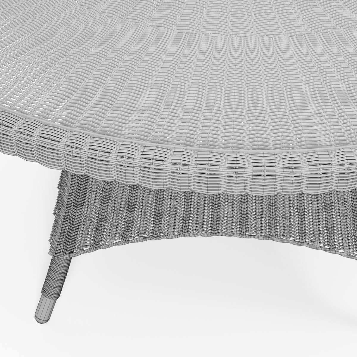 Dnate Rattan outdoor table 3d model 3D model_3