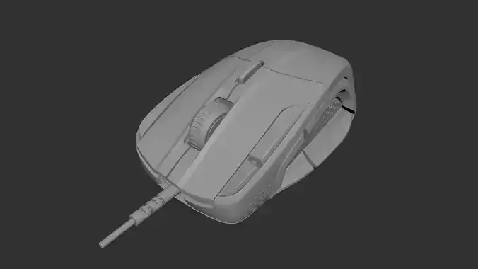 SteelSeries Rival 500 gaming mouse 3d model I Realistic
