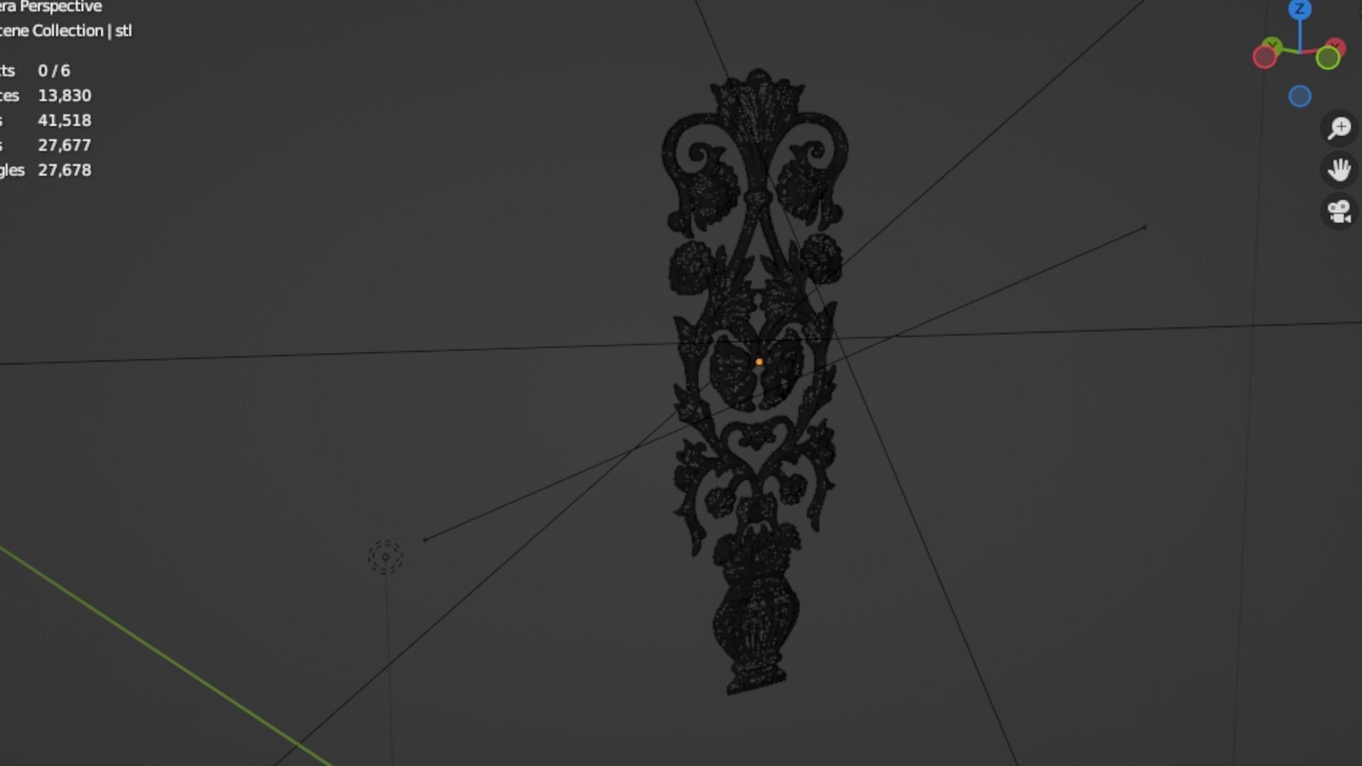 Classic decor ornament 156 3D model_7