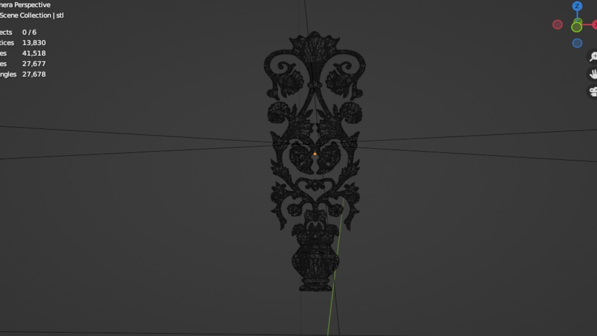 Classic decor ornament 156 3D model_6