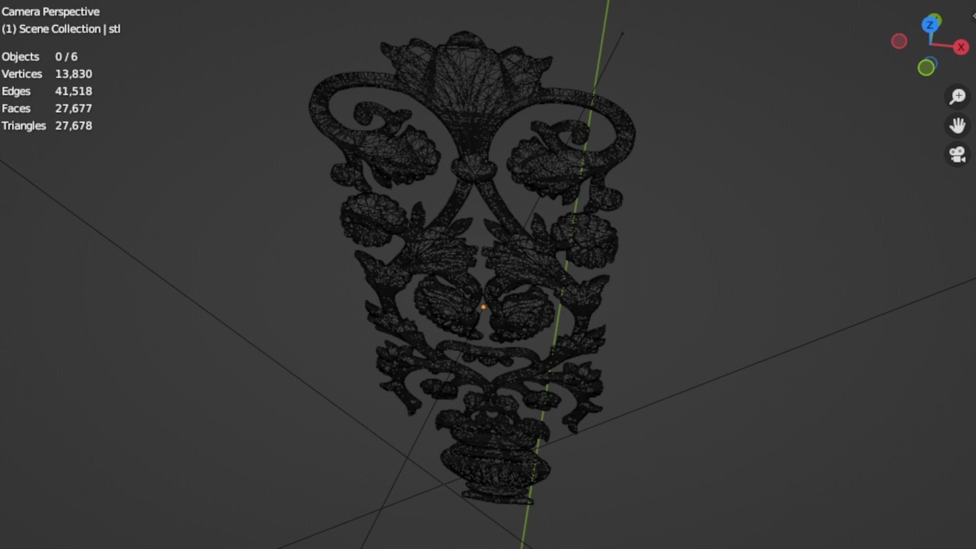 Classic decor ornament 156 3D model_5