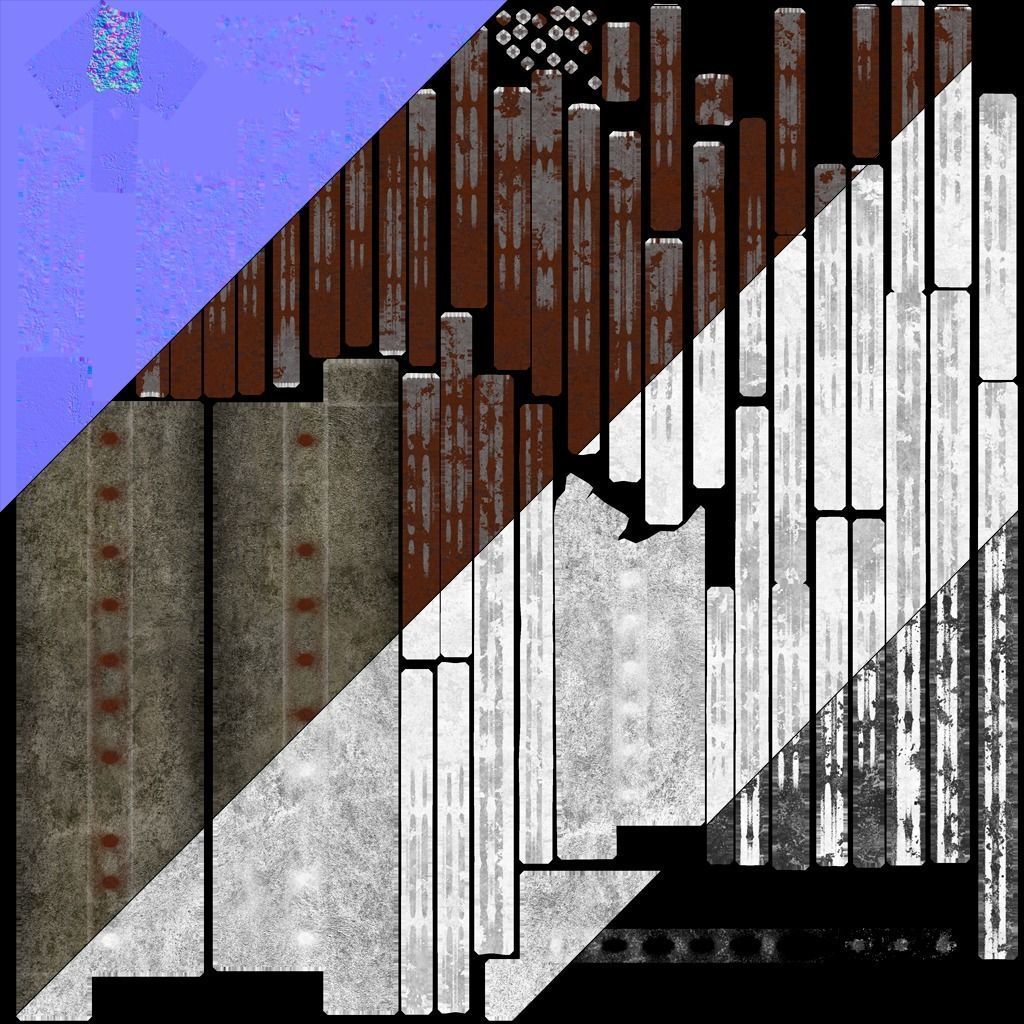 Rusty Fences Low-Poly 3d models Low-poly 3D model_9