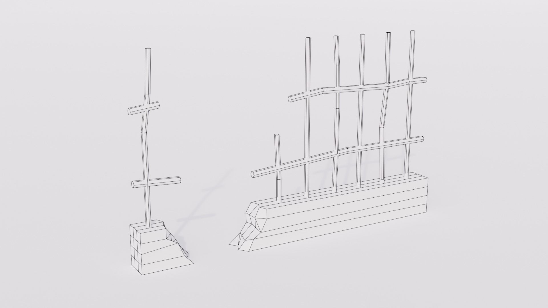 Rusty Fences Low-Poly 3d models Low-poly 3D model_8